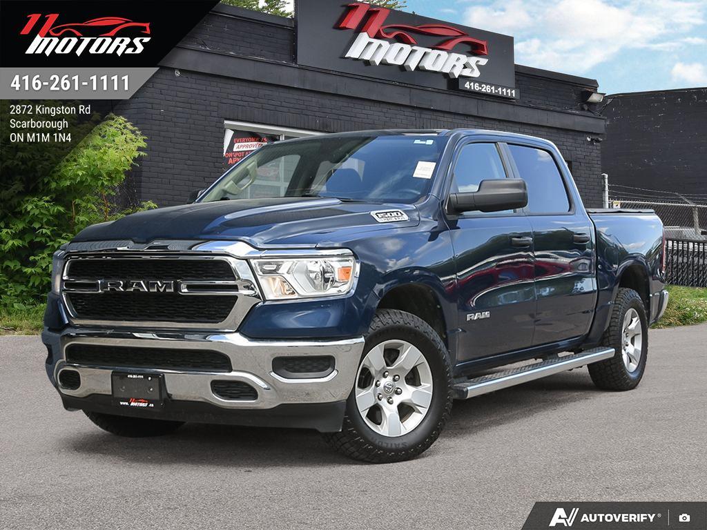 Blue 2019 RAM 1500 Pickup Truck Four-Wheel Drive Automatic
