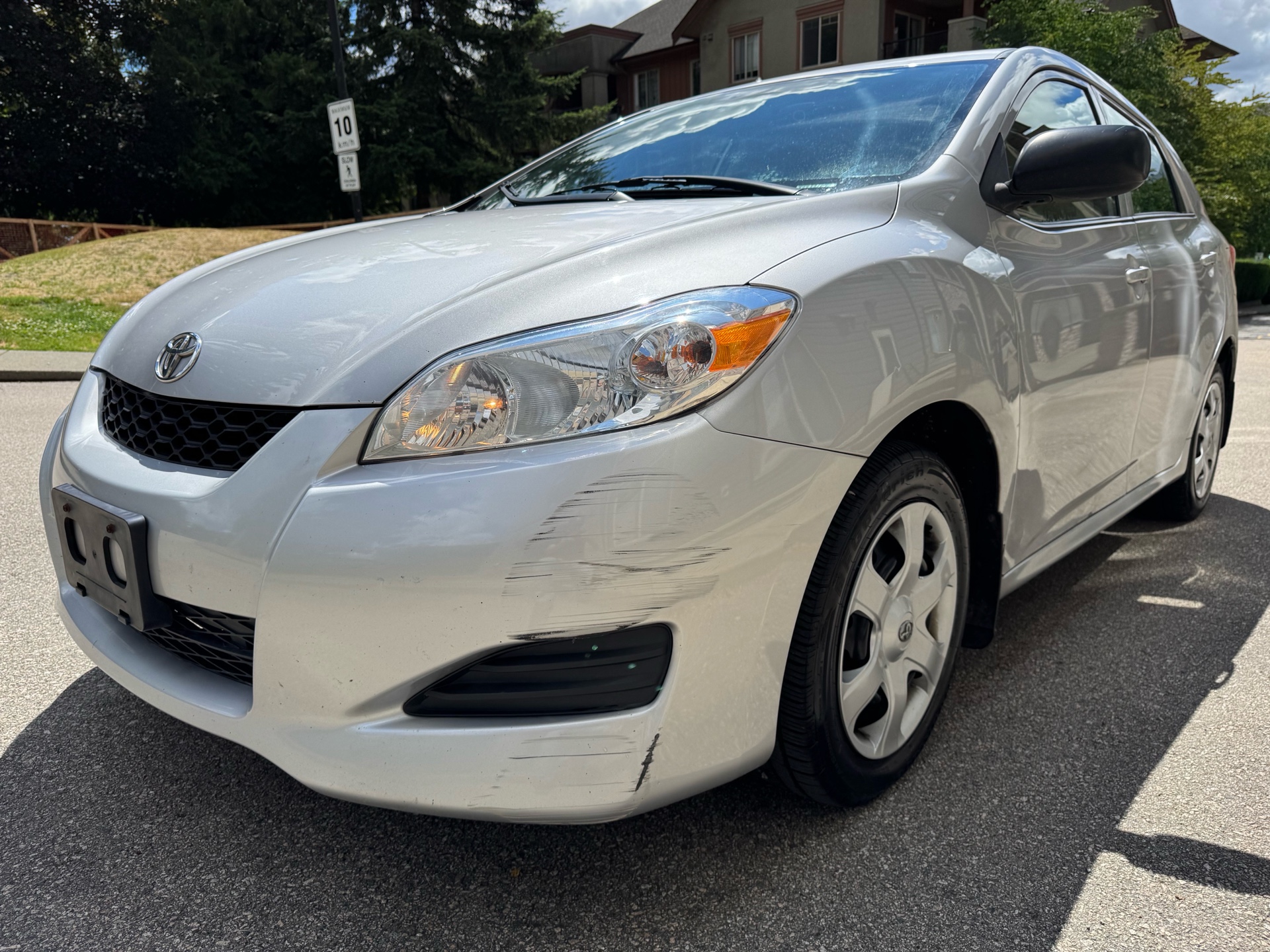 Silver 2010 Toyota Matrix Base Hatchback Front-Wheel Drive Automatic