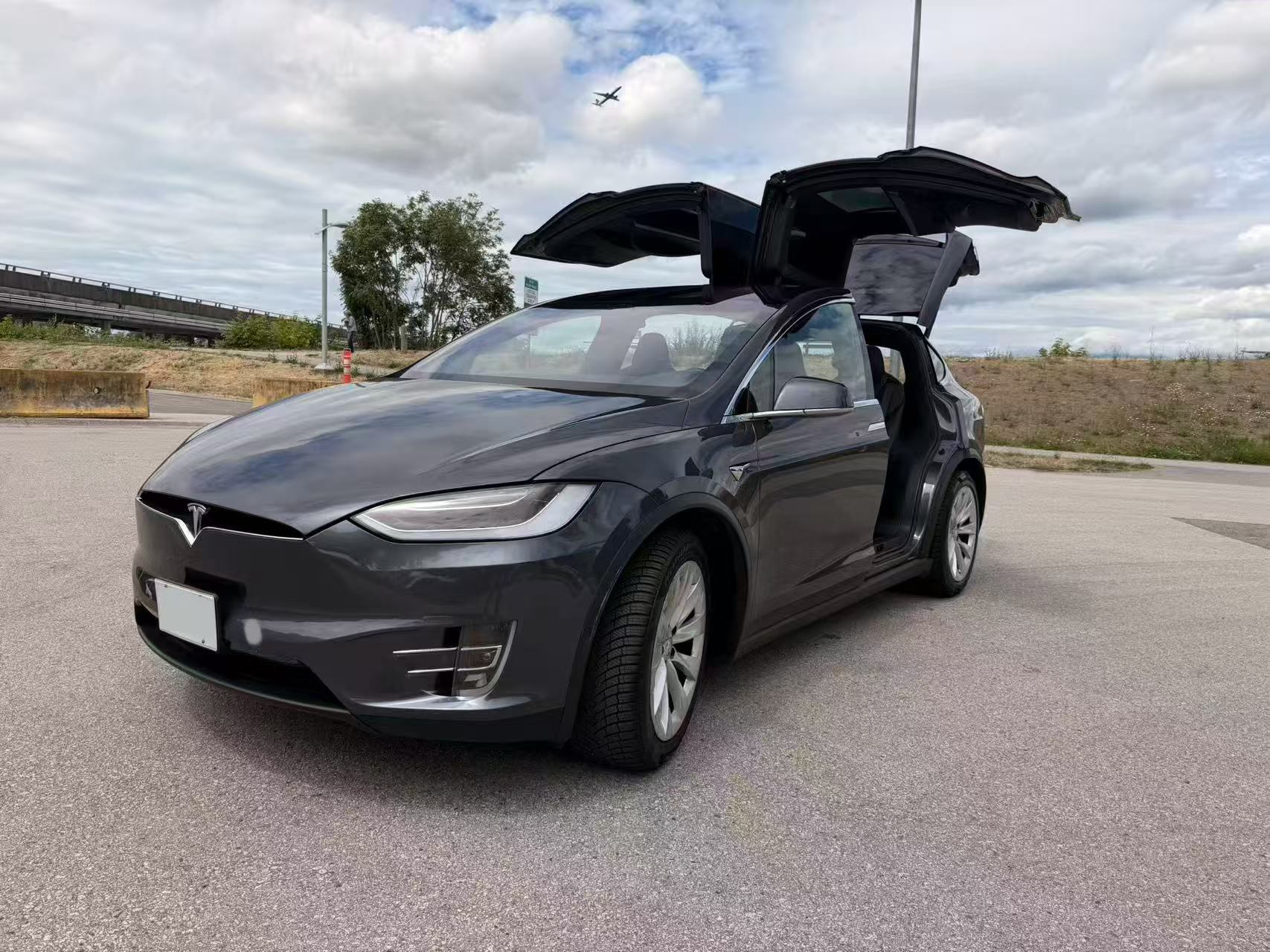 Gray 2018 Tesla Model X SUV / Crossover All-Wheel Drive Automatic