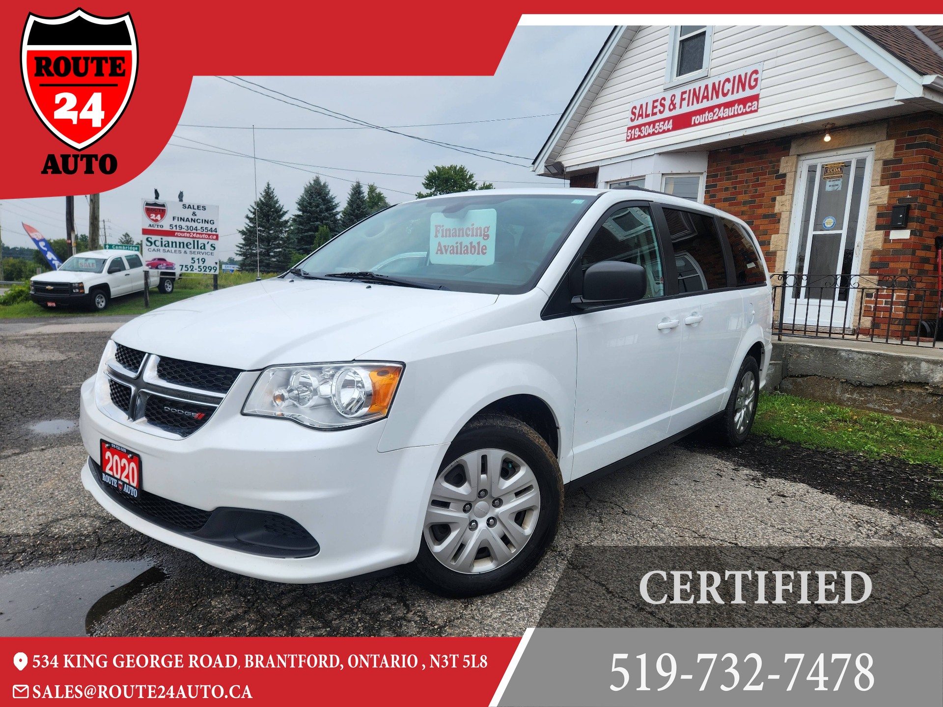 White 2020 Dodge Grand Caravan Minivan Front-Wheel Drive Automatic