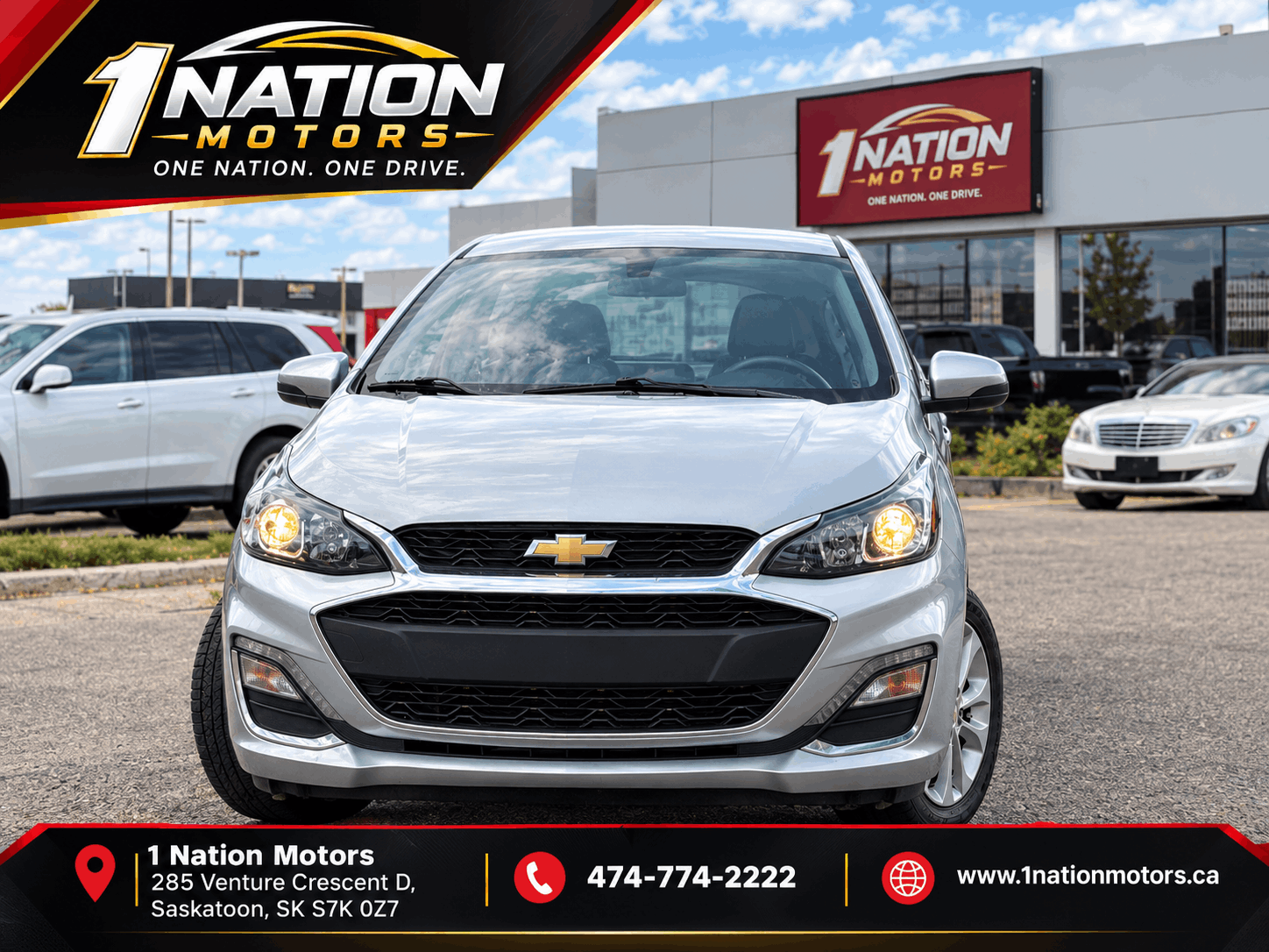 Silver 2019 Chevrolet Spark Hatchback Front-Wheel Drive Automatic