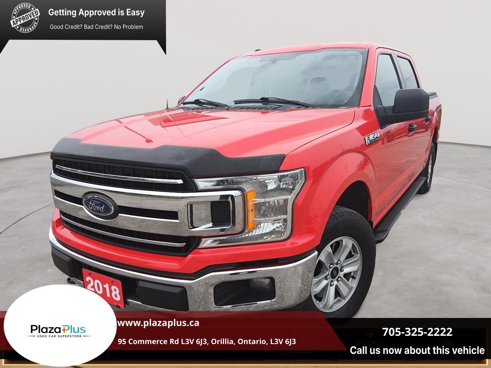 Red 2018 Ford F-150 Pickup Truck Four-Wheel Drive Automatic
