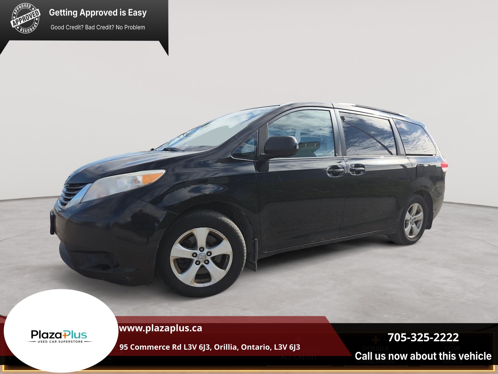 Black 2014 Toyota Sienna Minivan Front-Wheel Drive Automatic