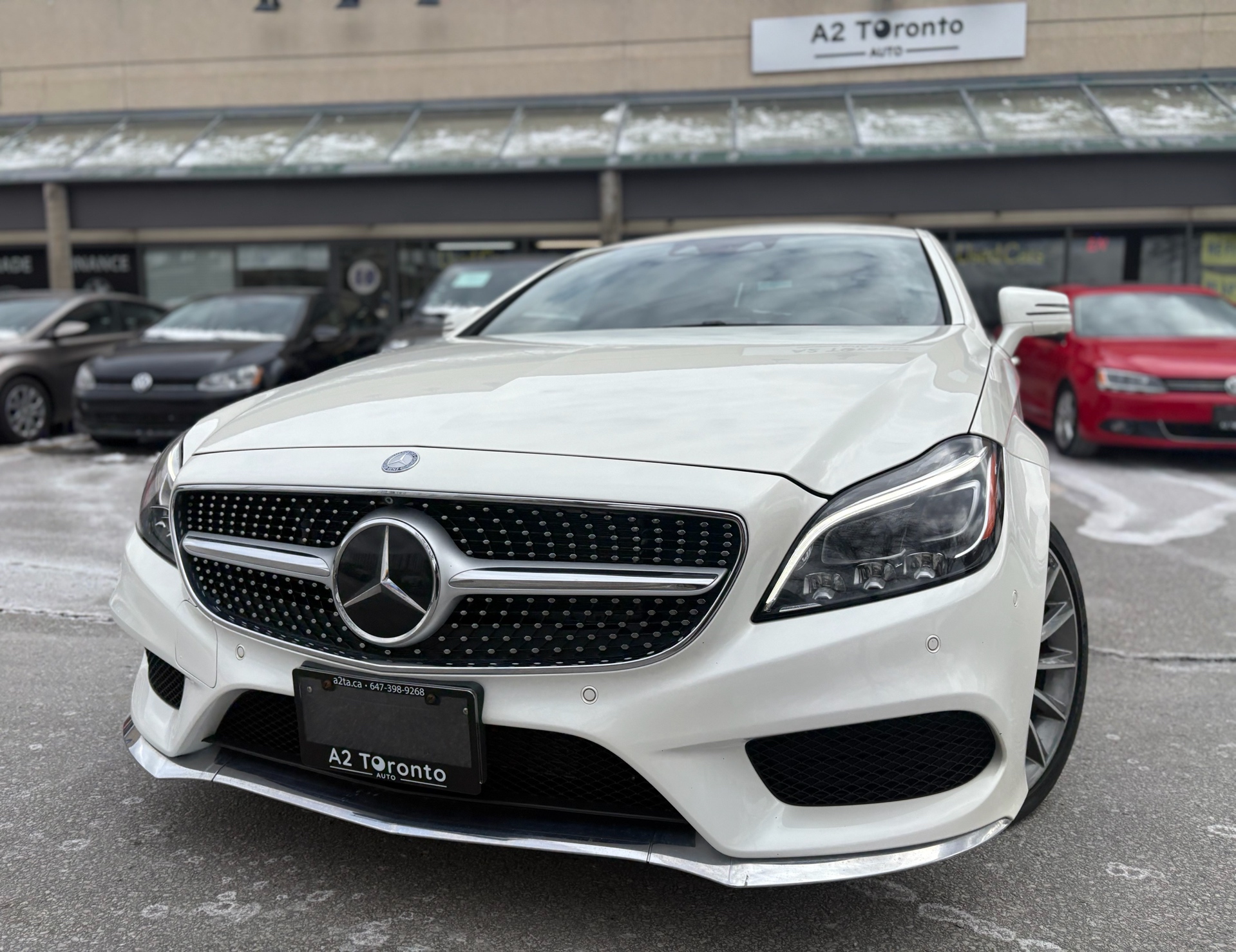White 2016 Mercedes-Benz CLS 550 4MATIC Sedan All-Wheel Drive Automatic