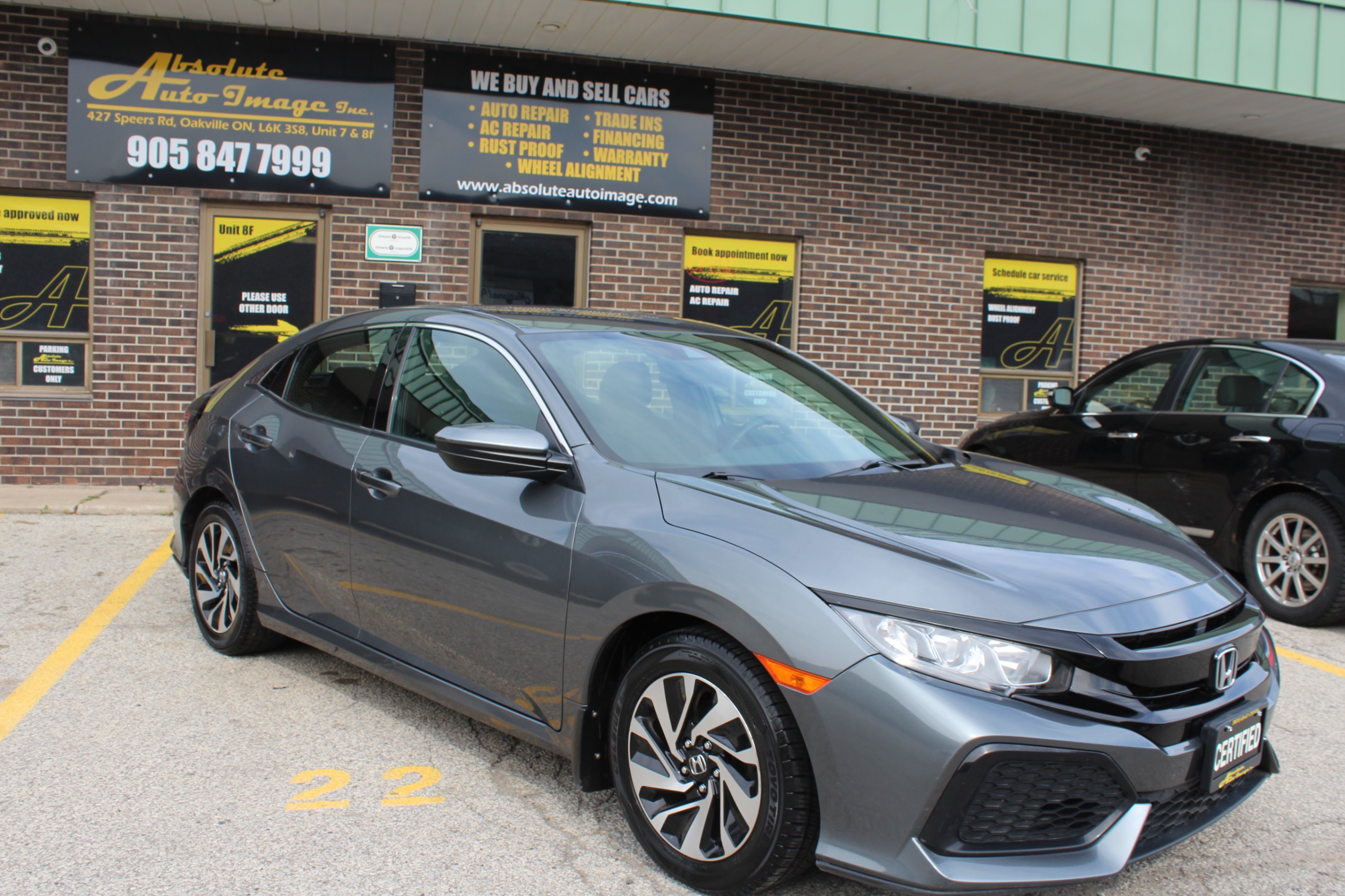 Gray 2018 Honda Civic Hatchback Hatchback Front-Wheel Drive Automatic
