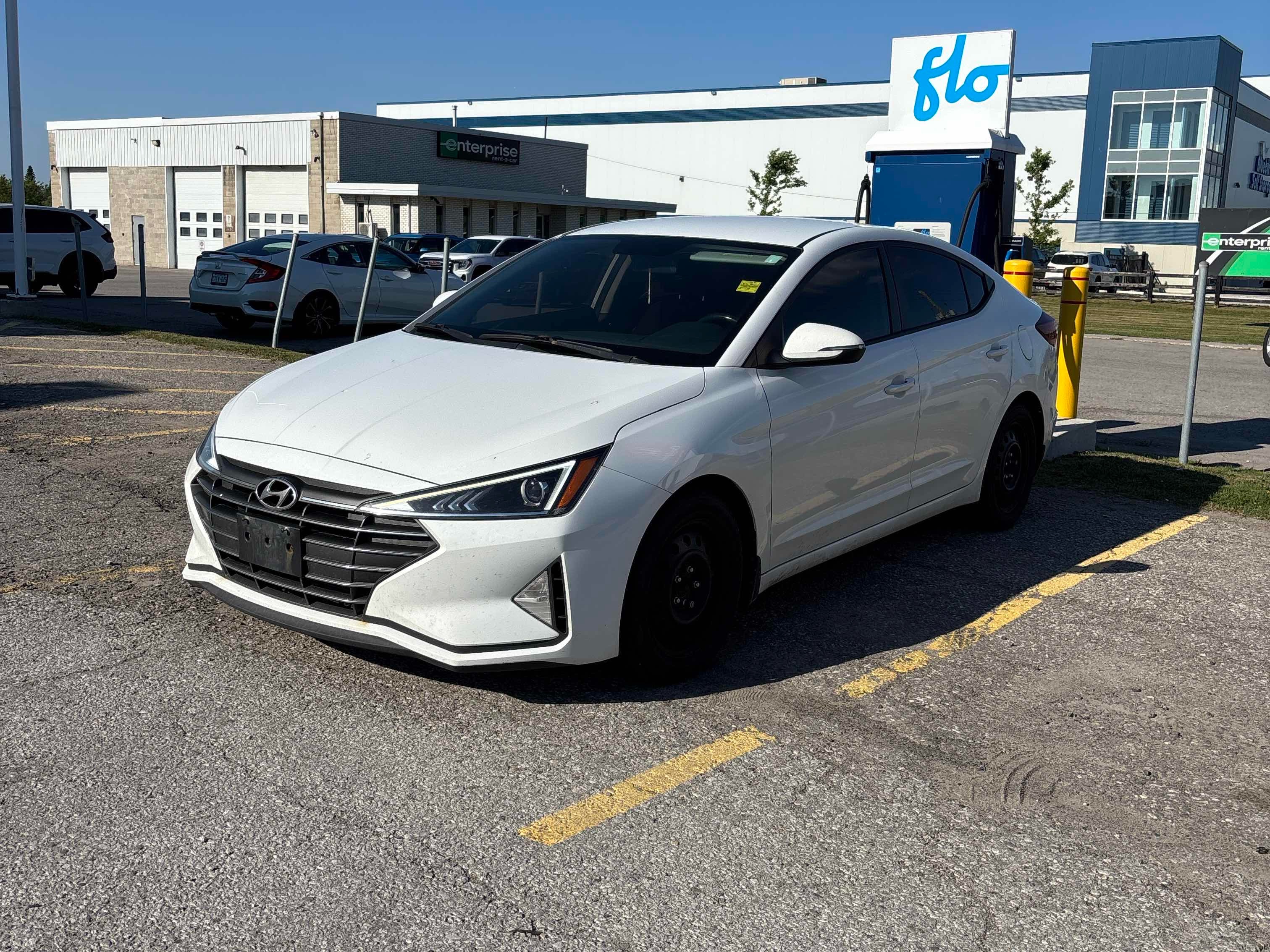 White 2020 Hyundai Elantra Sedan All-Wheel Drive Automatic