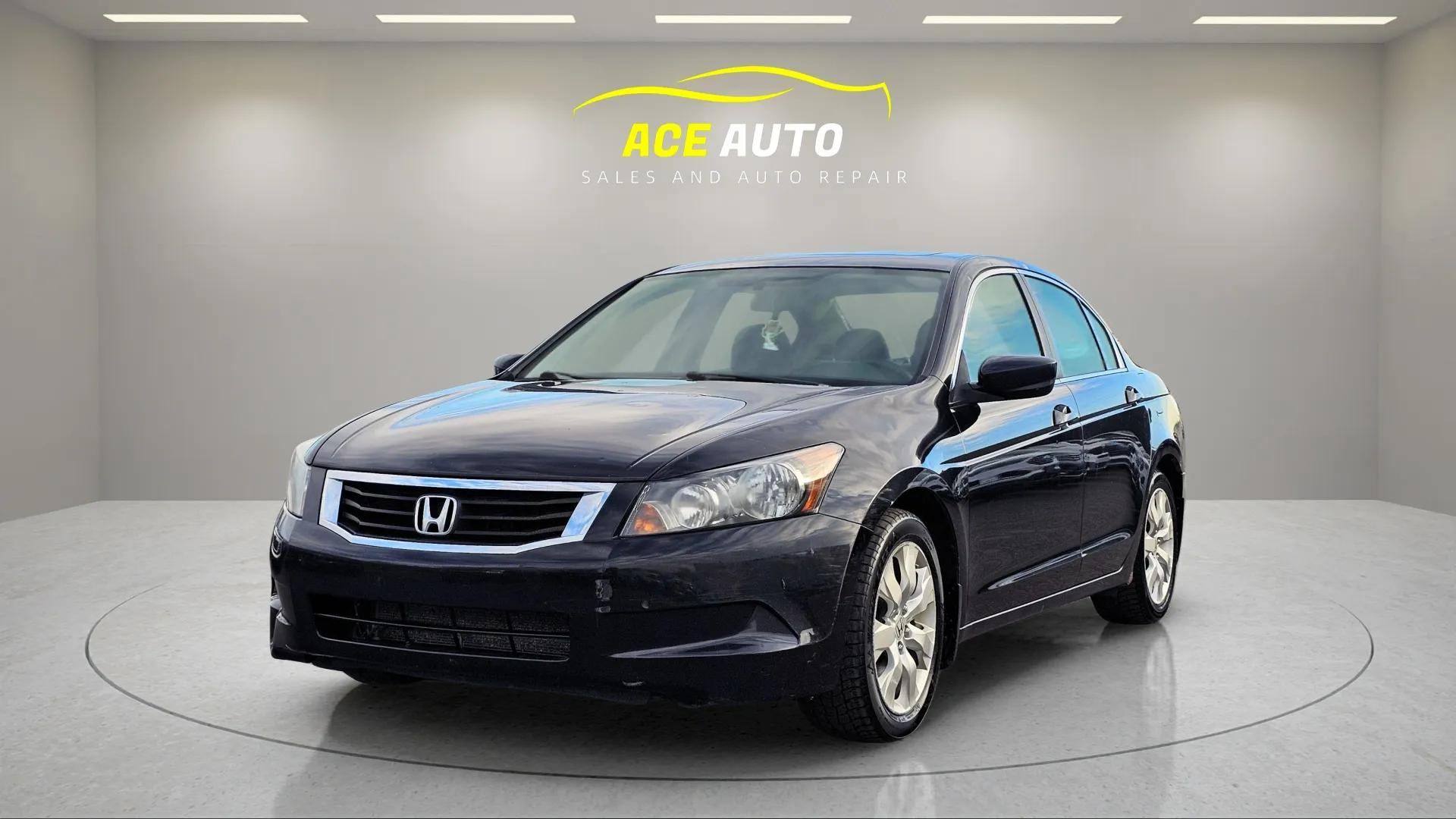 Black 2008 Honda Accord Sedan Front-Wheel Drive Automatic