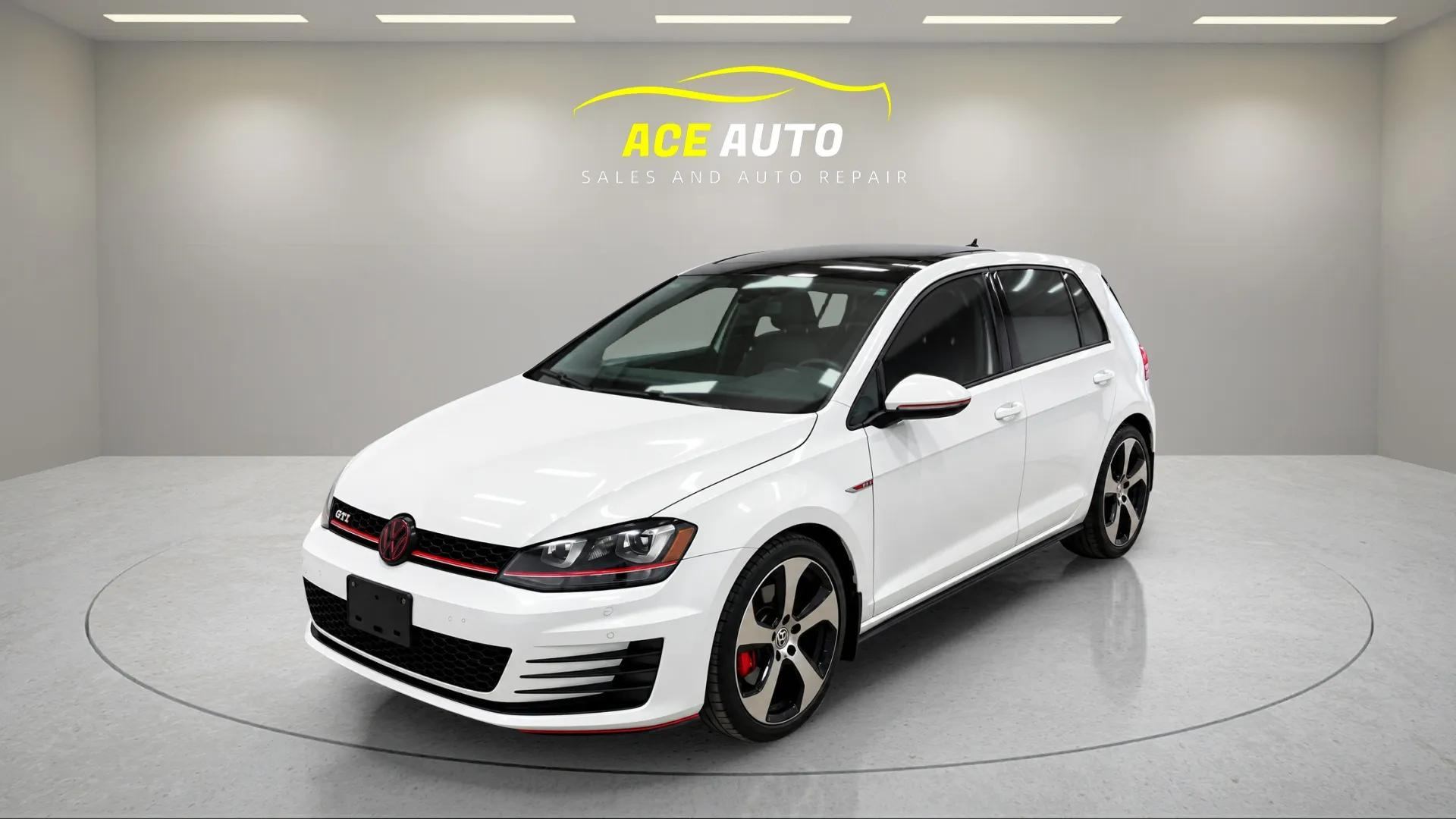 White 2015 Volkswagen Golf GTI Hatchback Front-Wheel Drive Automatic