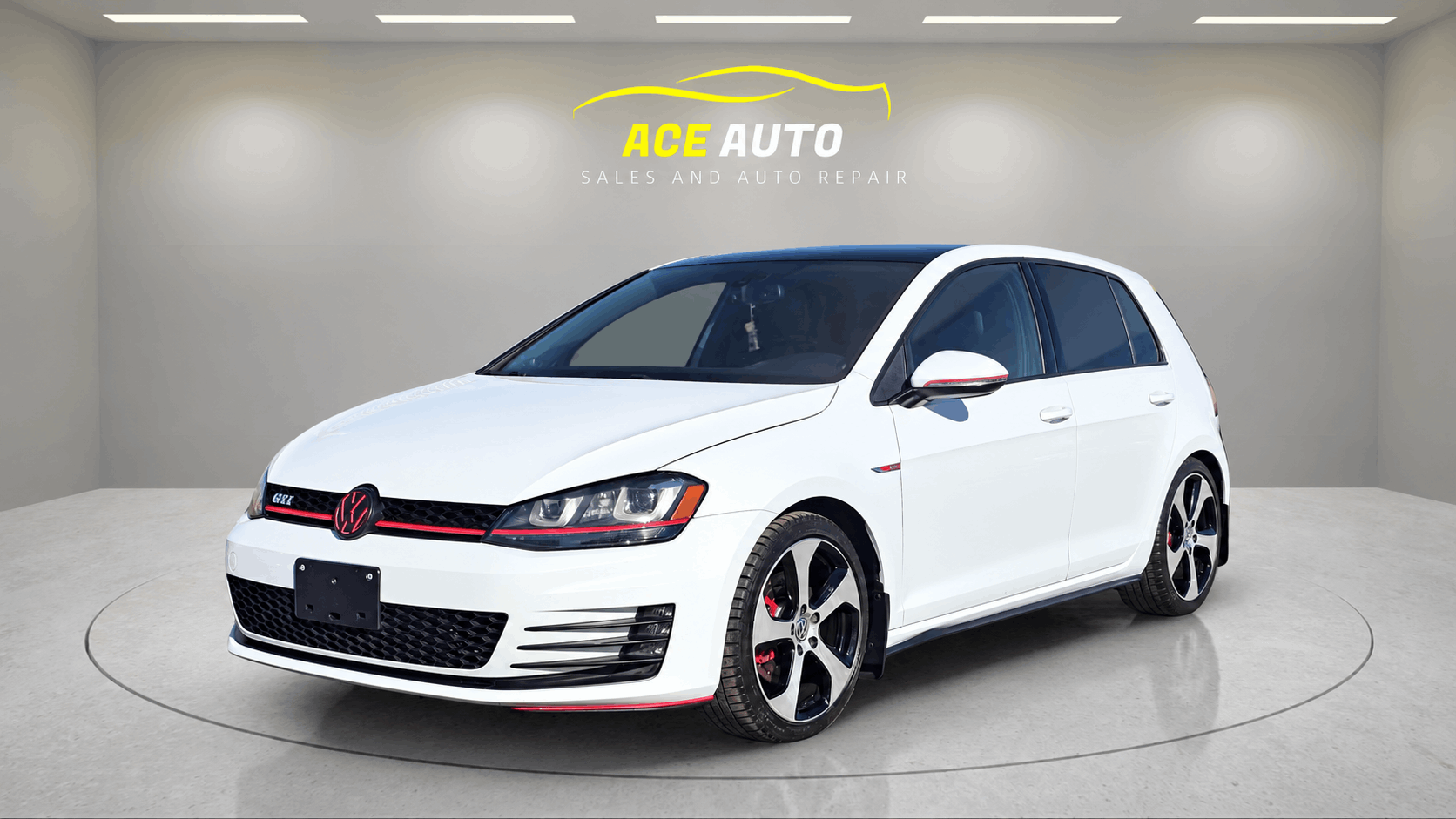 White 2015 Volkswagen Golf GTI Hatchback Front-Wheel Drive Automatic