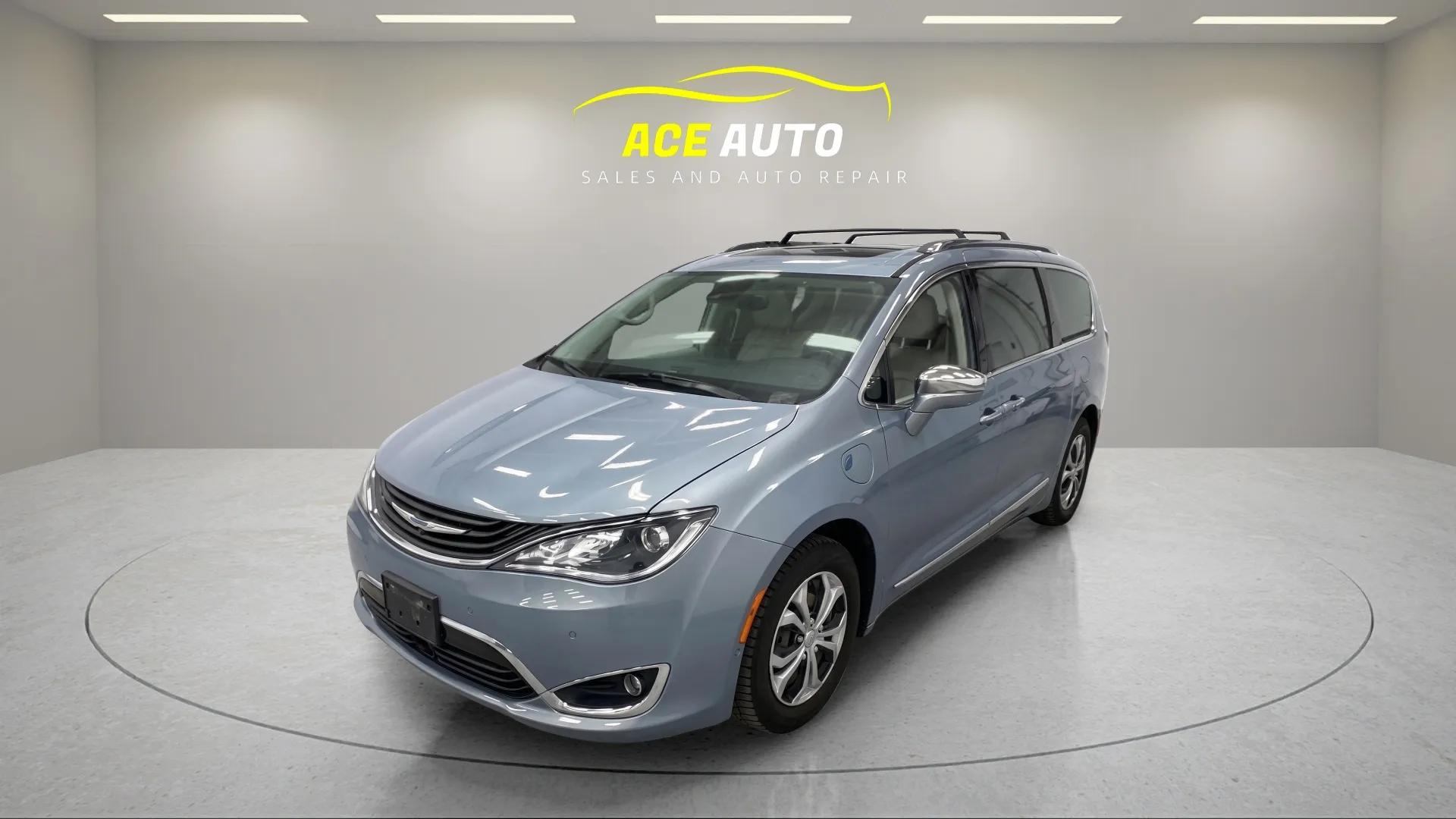 Blue 2017 Chrysler Pacifica Hybrid Minivan Front-Wheel Drive Automatic