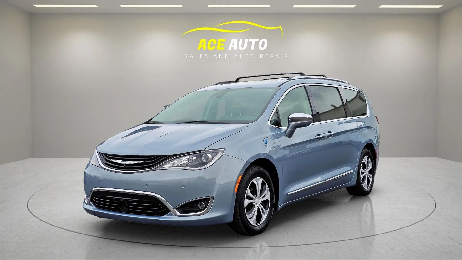 Blue 2017 Chrysler Pacifica Hybrid Minivan Front-Wheel Drive Automatic