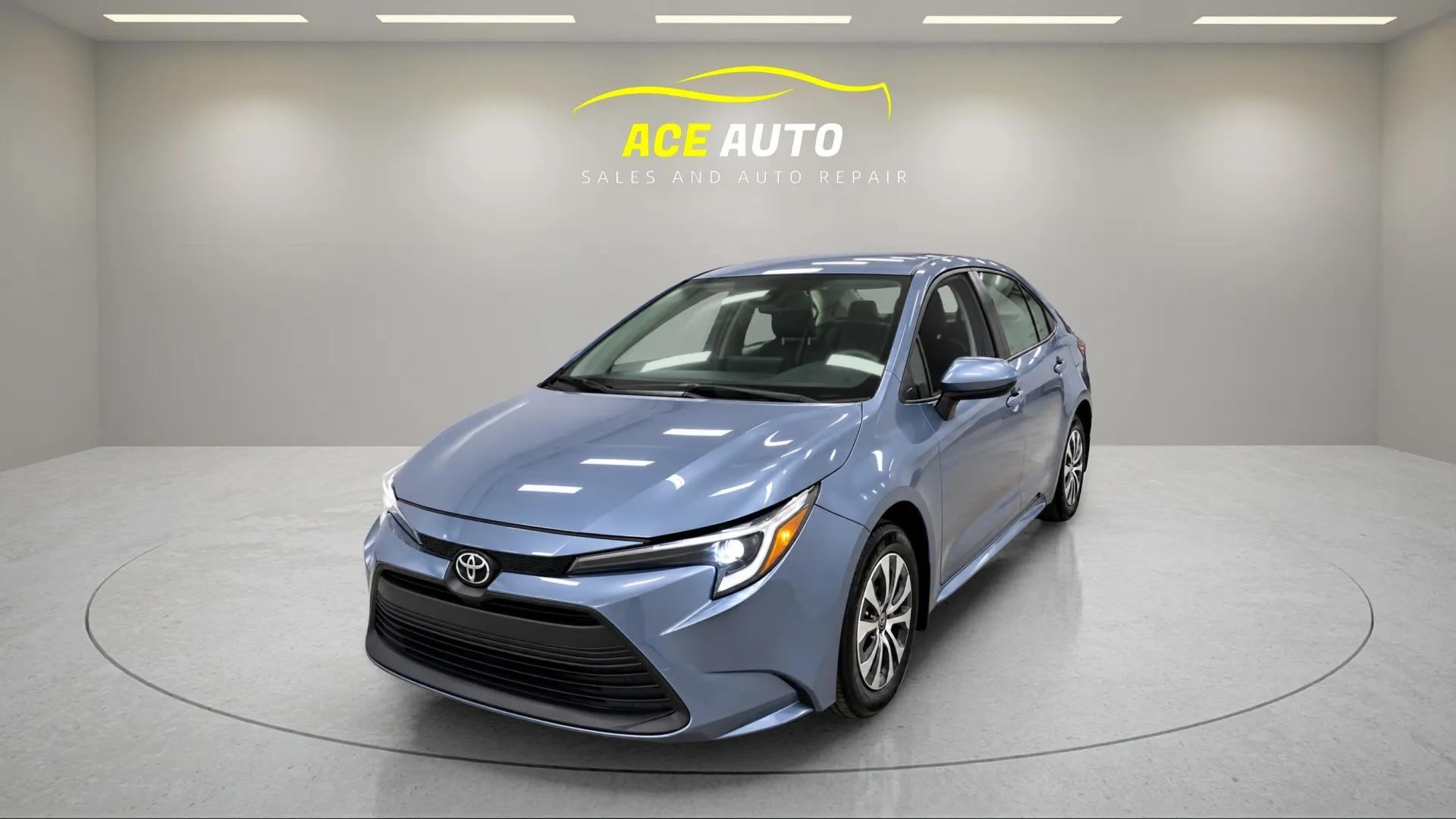 Blue 2026 Toyota Corolla Hybrid Sedan Front-Wheel Drive Automatic