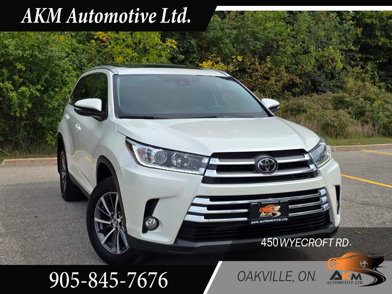 White 2019 Toyota Highlander SUV / Crossover All-Wheel Drive Automatic