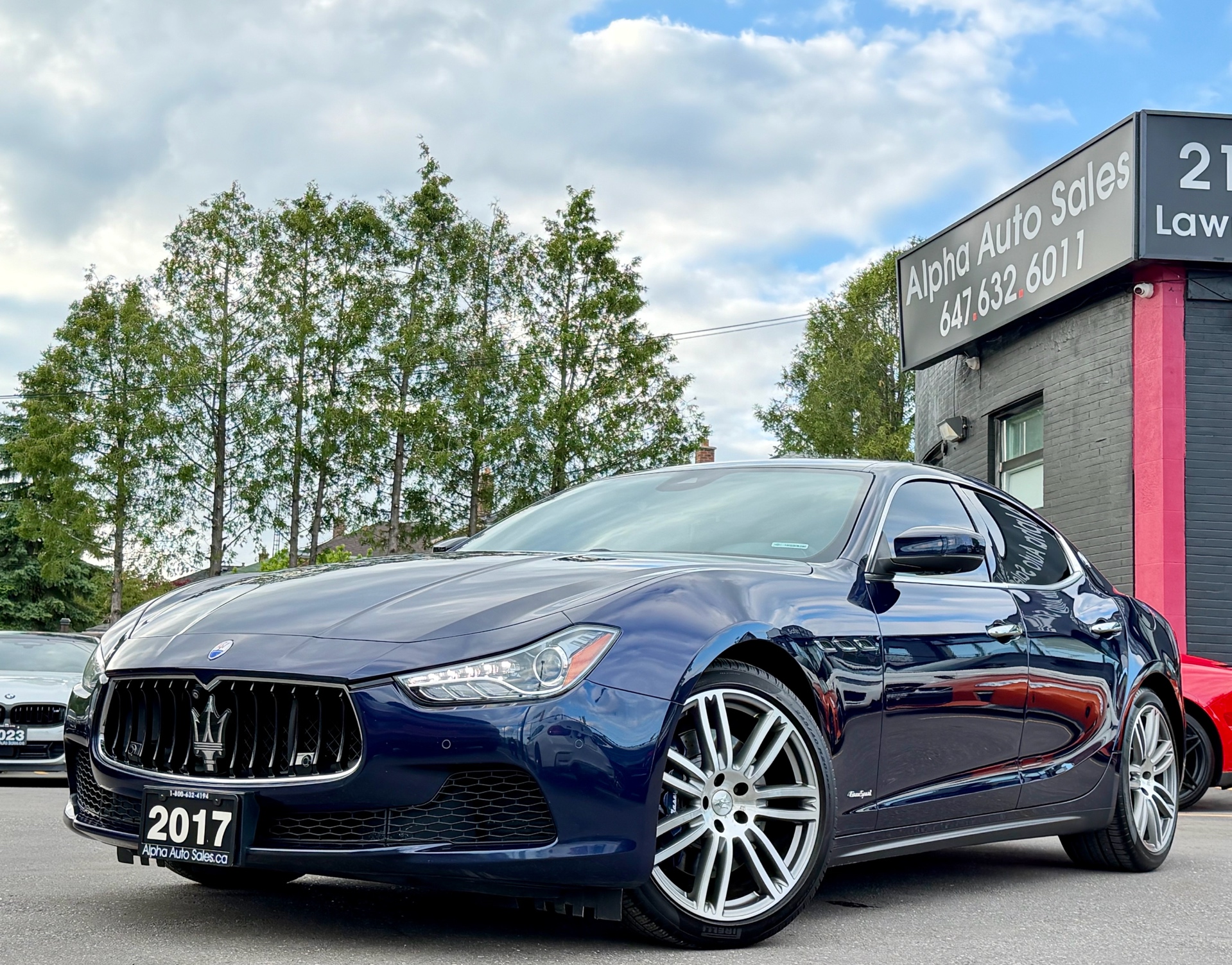 Blue 2017 Maserati Ghibli S Q4 3.0L AWD Sedan All-Wheel Drive Automatic