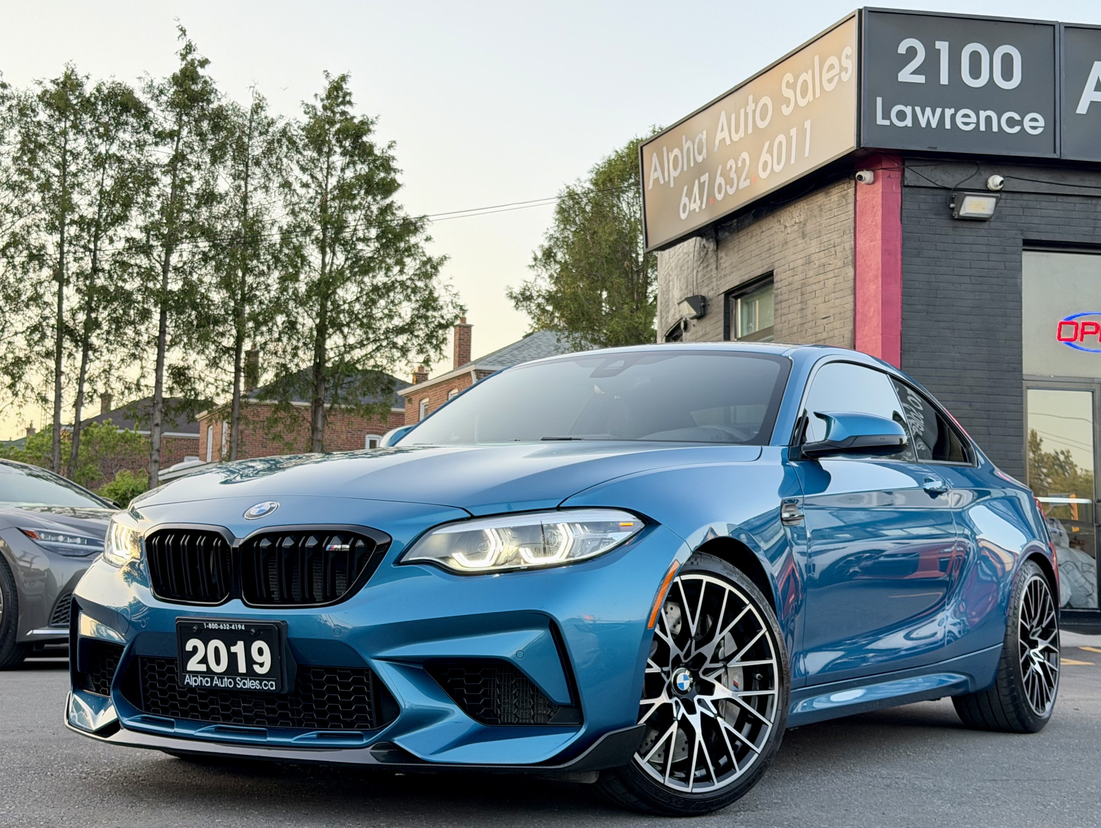 Blue 2019 BMW M2 Competition RWD Coupe Rear-Wheel Drive Manual