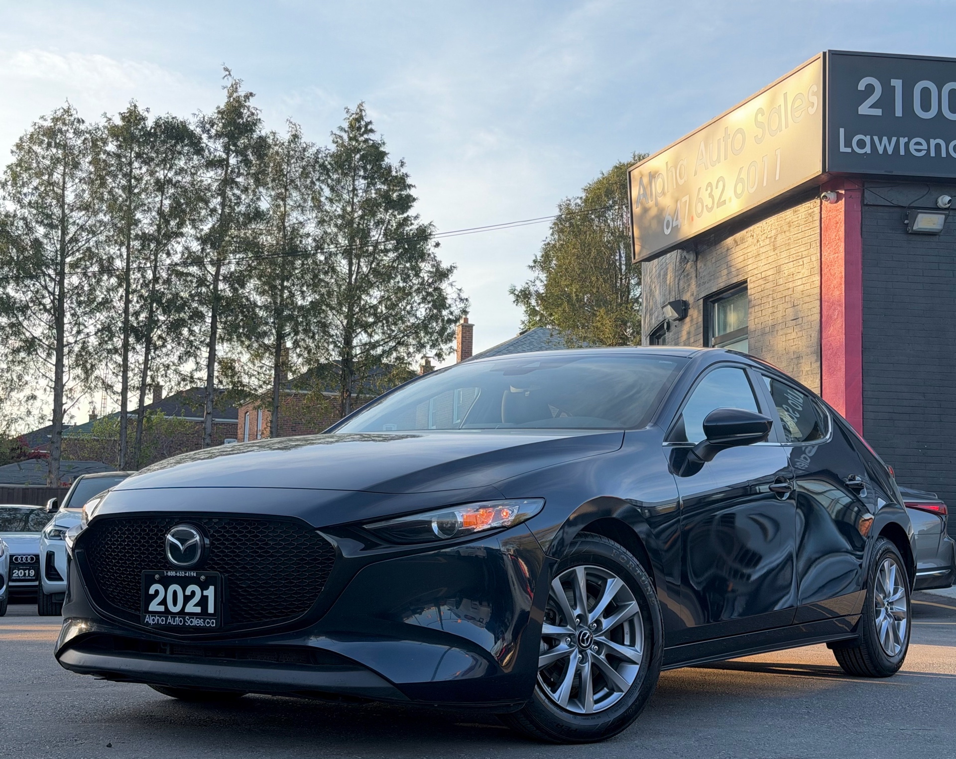 Blue 2021 Mazda MAZDA3 Sport GS AWD Hatchback Automatic