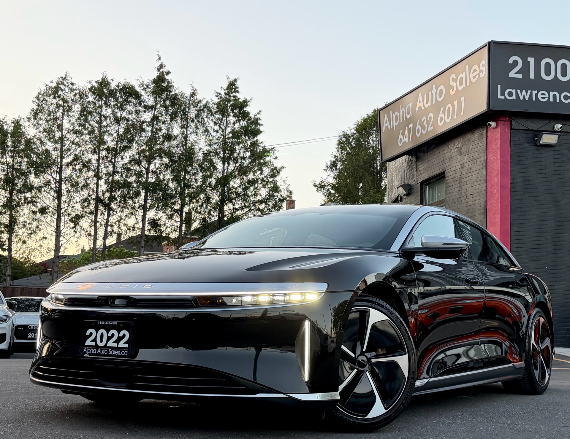 Black 2022 Lucid Air Grand Touring AWD Sedan All-Wheel Drive Automatic