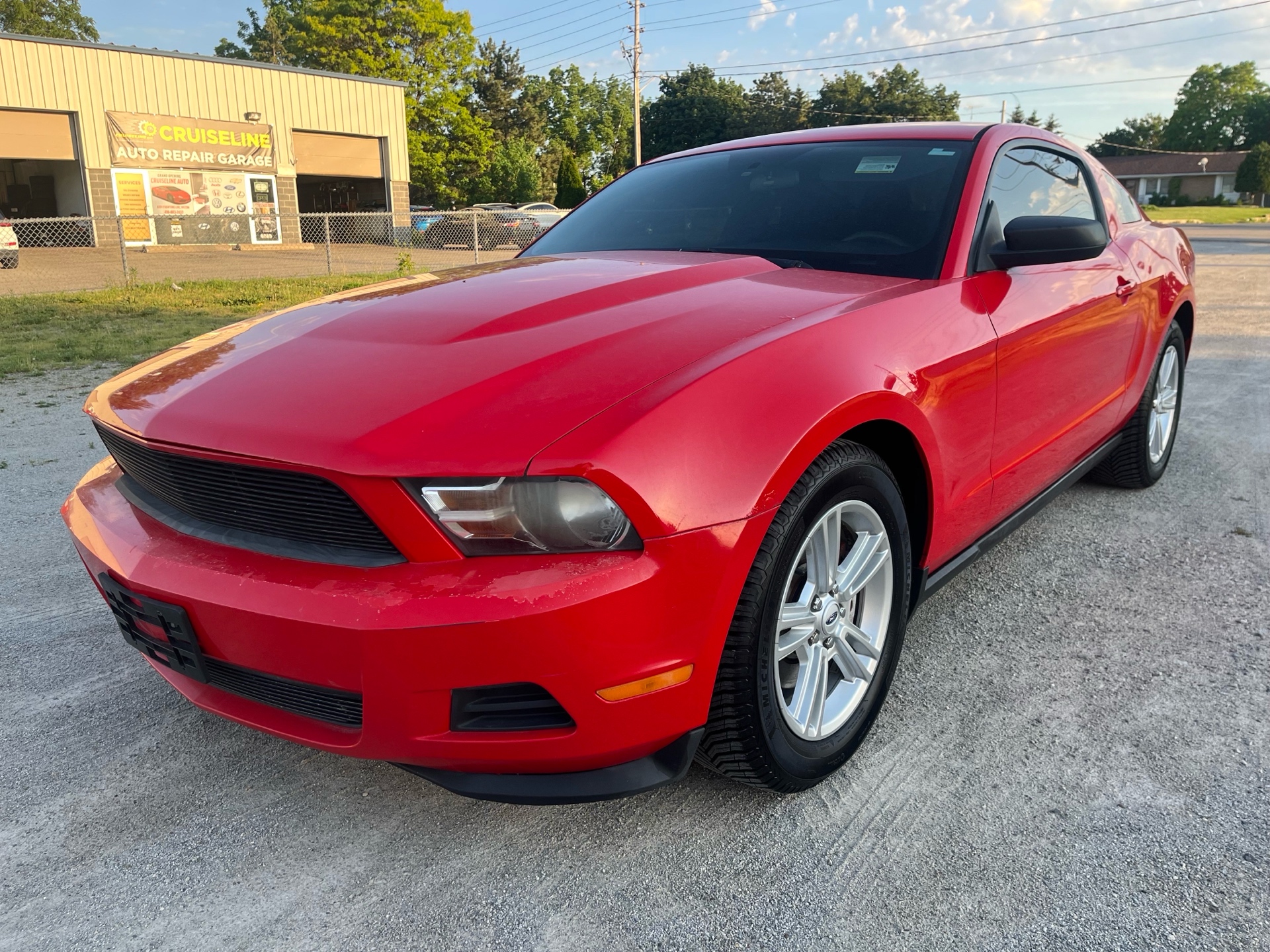Red 2011 Ford Mustang V6 Coupe RWD Coupe Rear-Wheel Drive Automatic