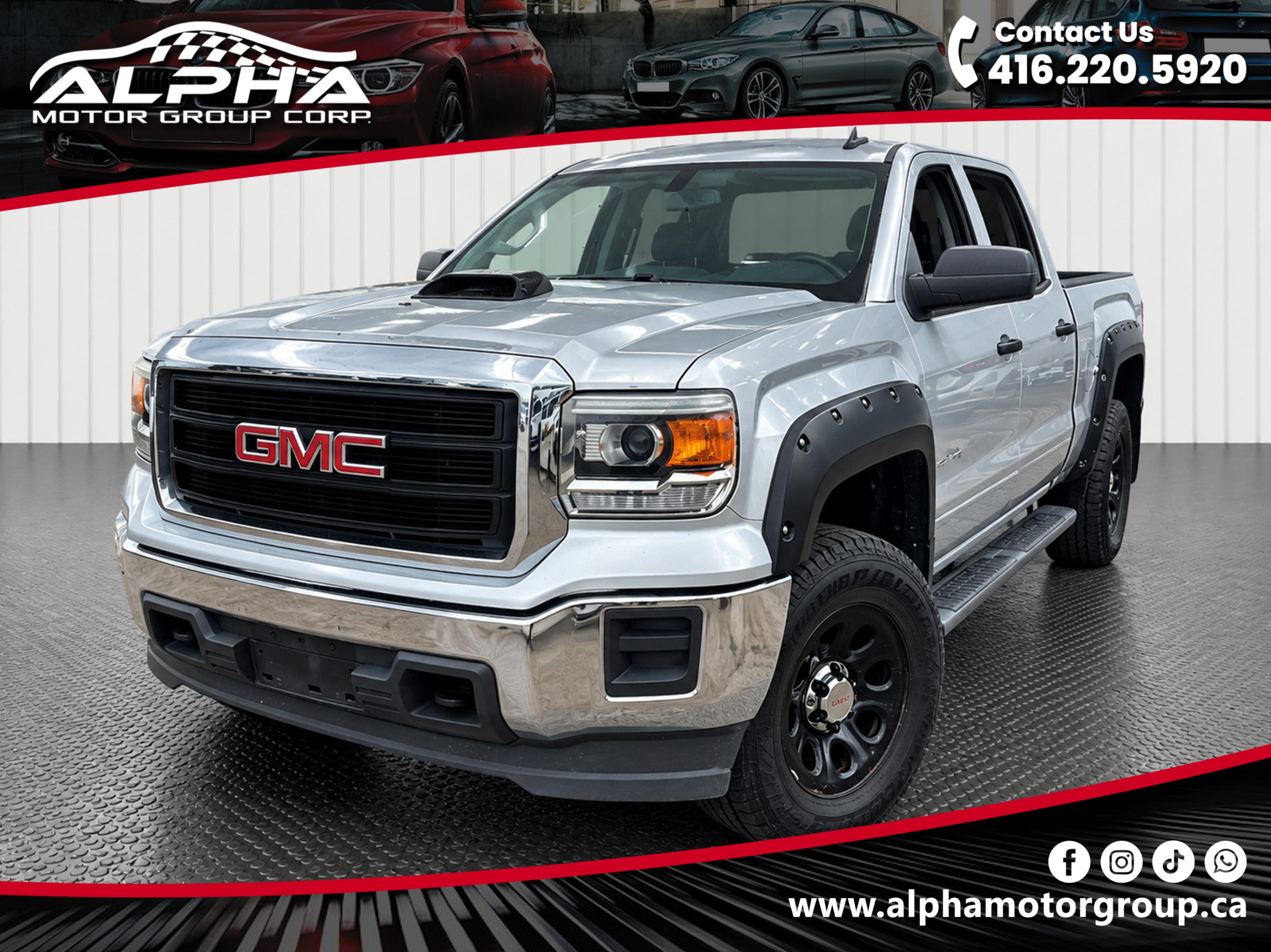 Silver 2014 GMC Sierra 1500 Pickup Truck Four-Wheel Drive Automatic