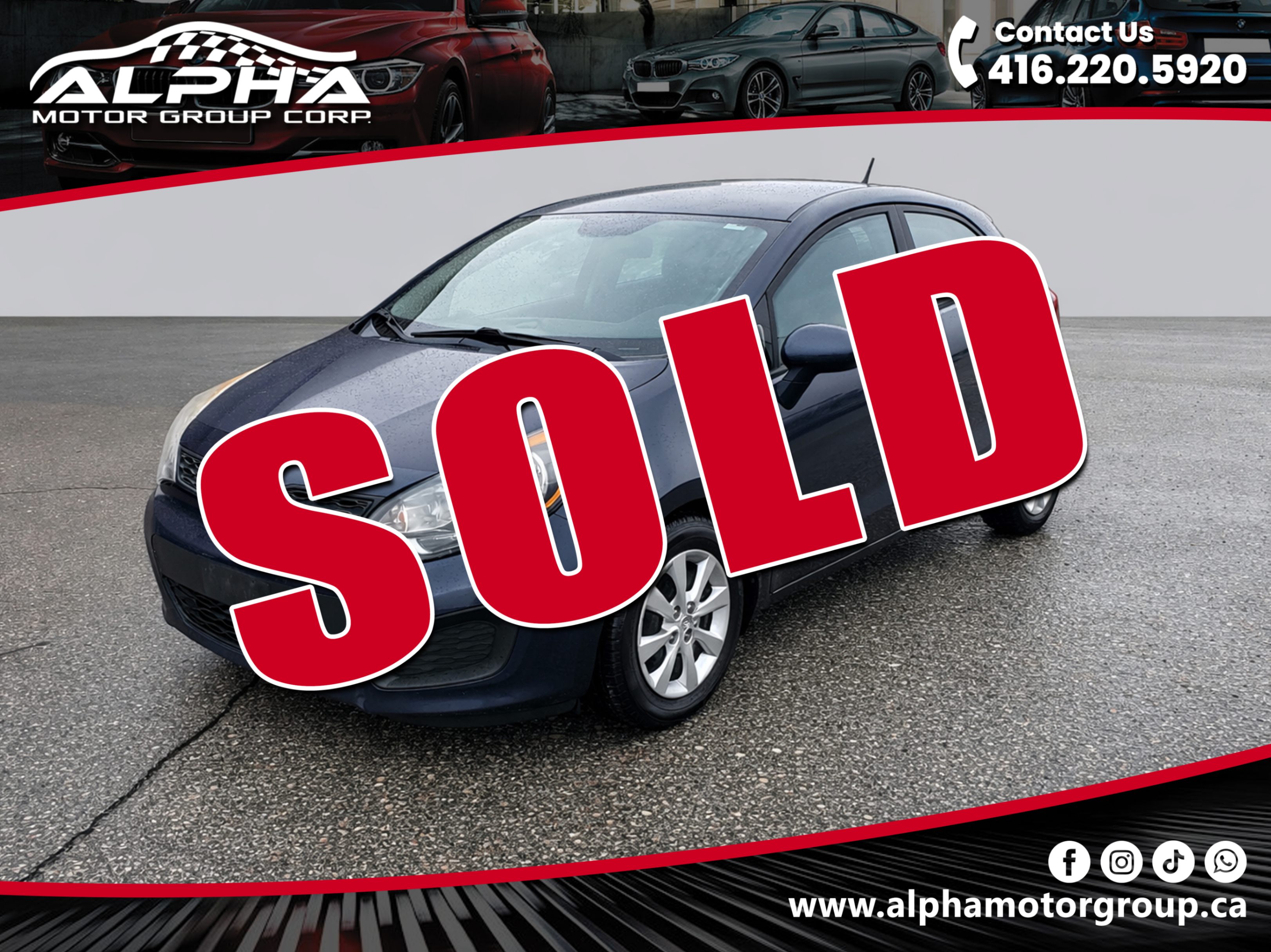 Blue 2014 Kia Rio Sedan Front-Wheel Drive Automatic