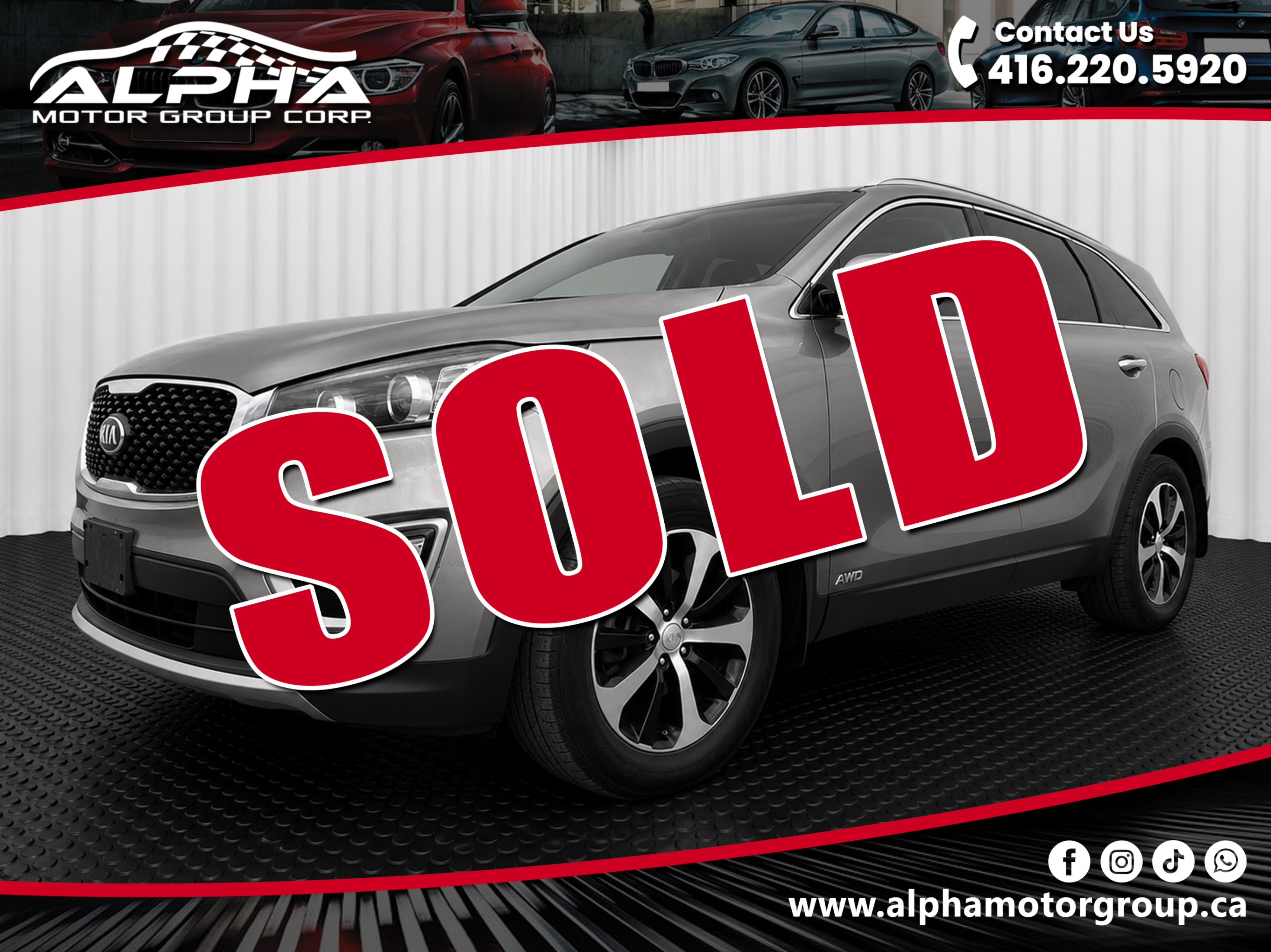 Gray 2016 Kia Sorento SUV / Crossover All-Wheel Drive Automatic