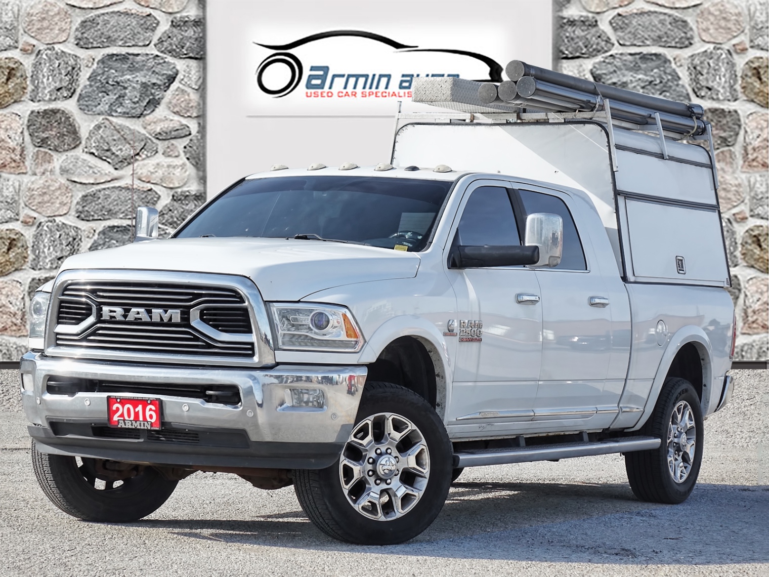 White 2016 RAM 2500 Laramie Longhorn Mega Cab 4WD Pickup Truck Four-Wheel Drive Automatic