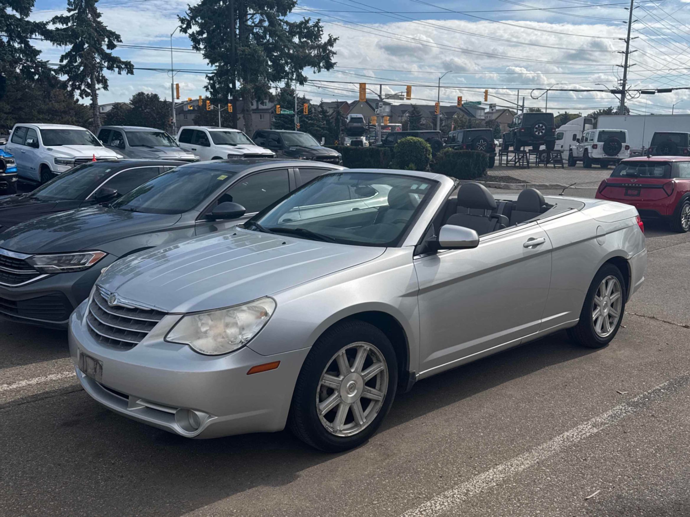Silver 2008 Chrysler Sebring Convertible Front-Wheel Drive Automatic