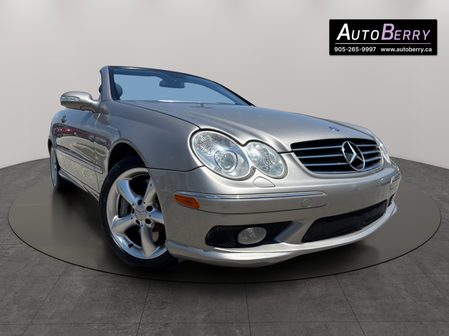 Silver 2004 Mercedes-Benz CLK Convertible Rear-Wheel Drive Automatic