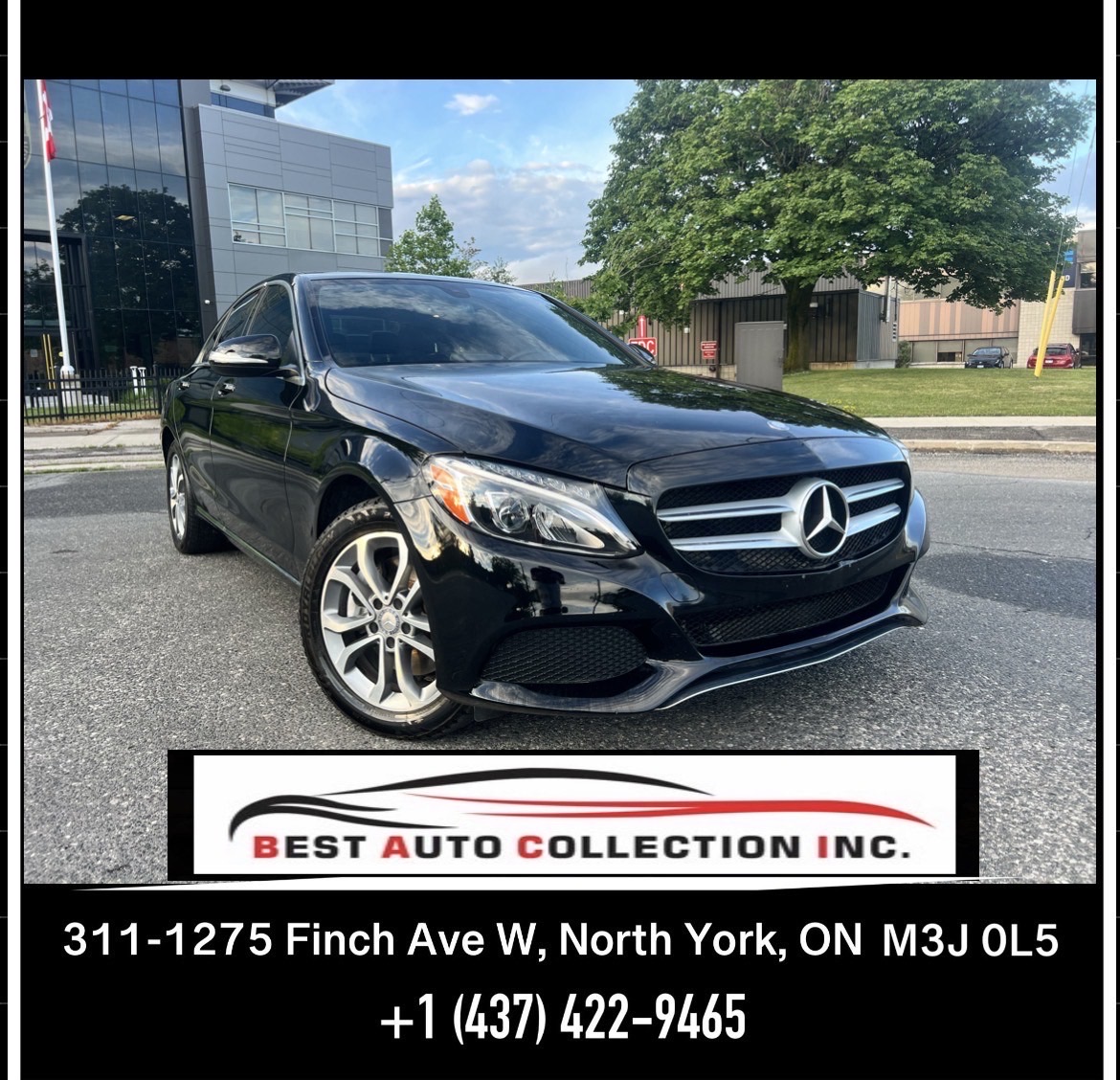 Black 2015 Mercedes-Benz C-Class Sedan All-Wheel Drive Automatic