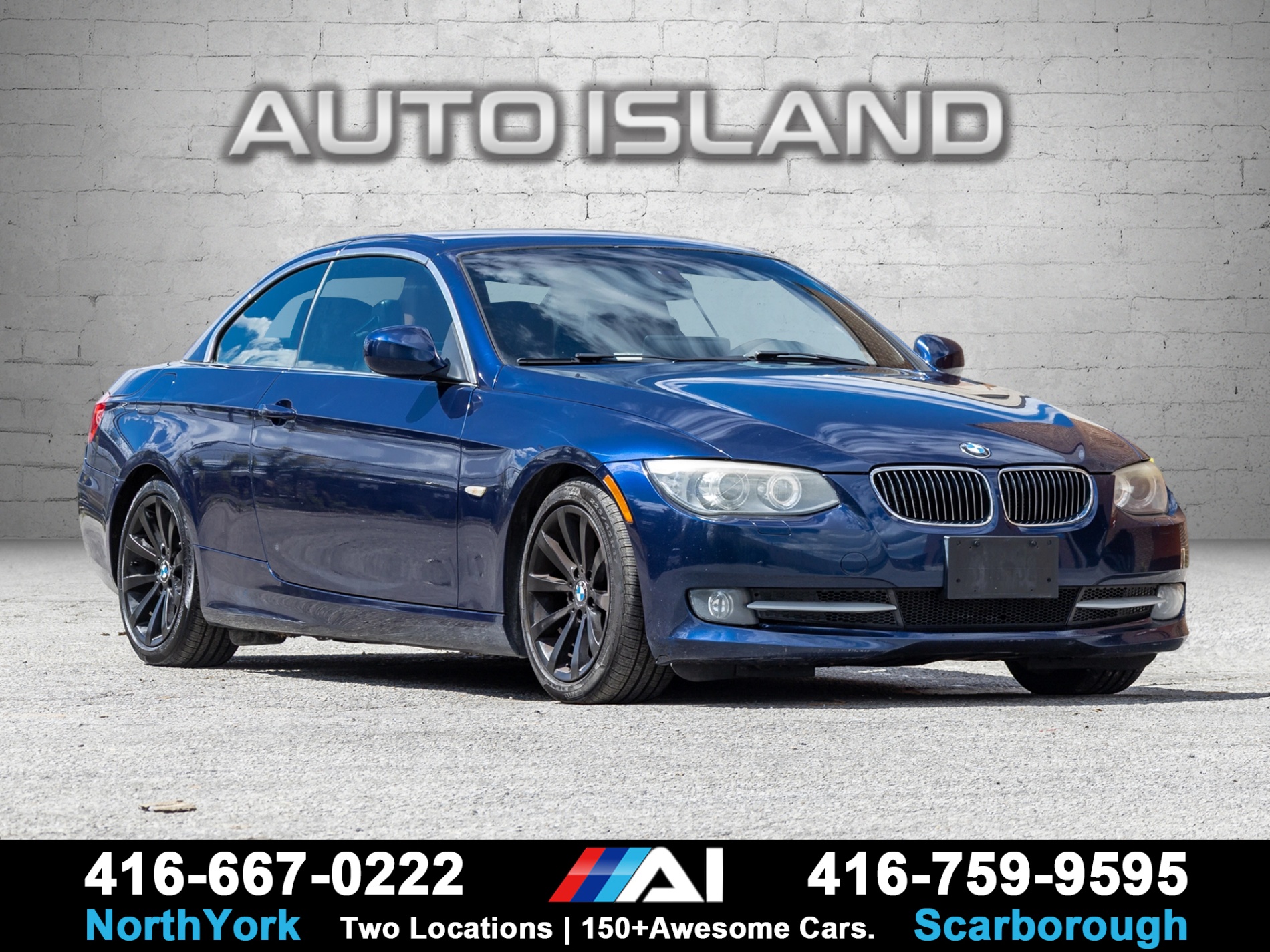 Metallic Dark Blue 2011 BMW 3 Series Convertible Rear-Wheel Drive Automatic