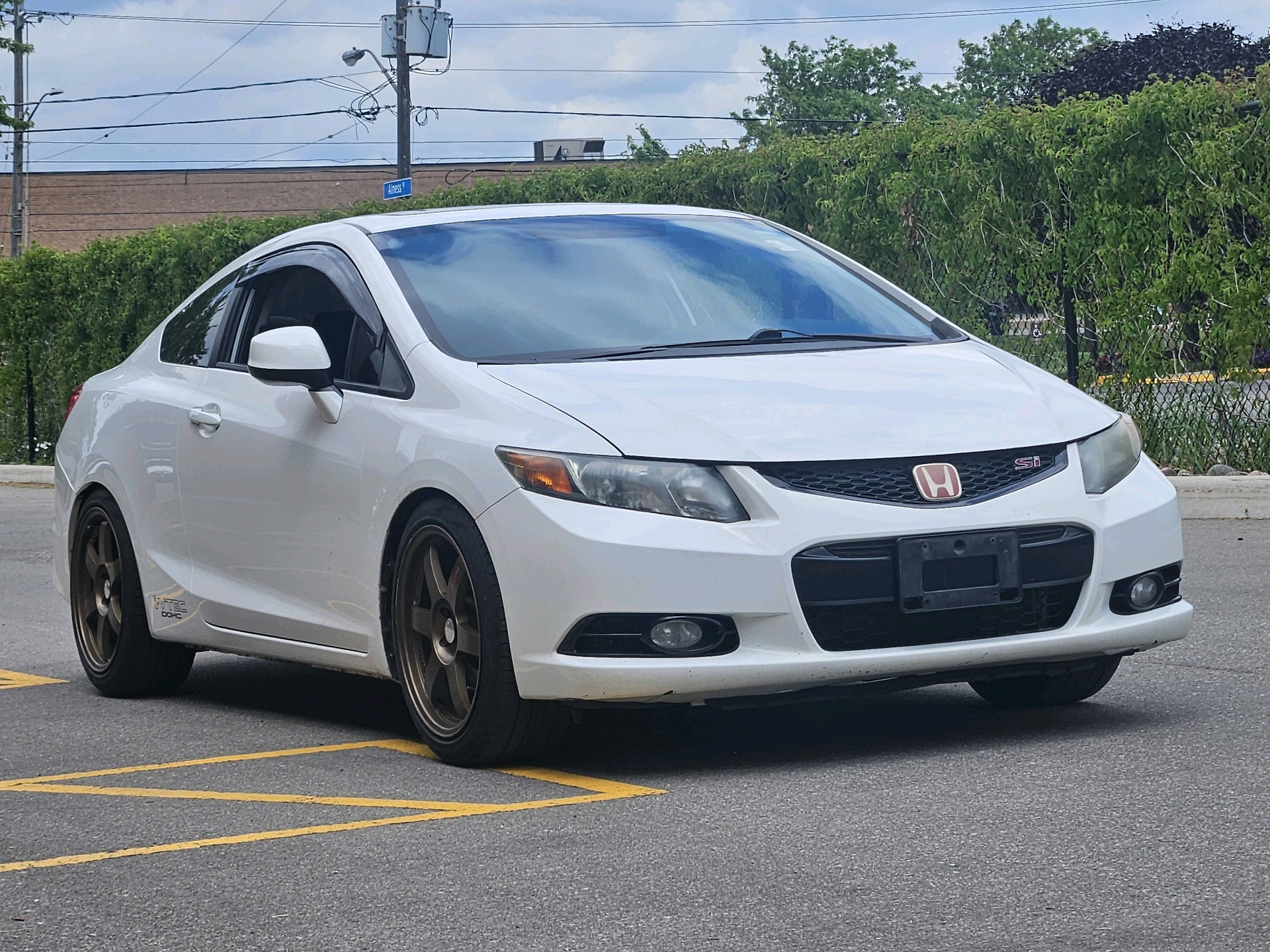 White 2012 Honda Civic Coupe Si Coupe Front-Wheel Drive Manual
