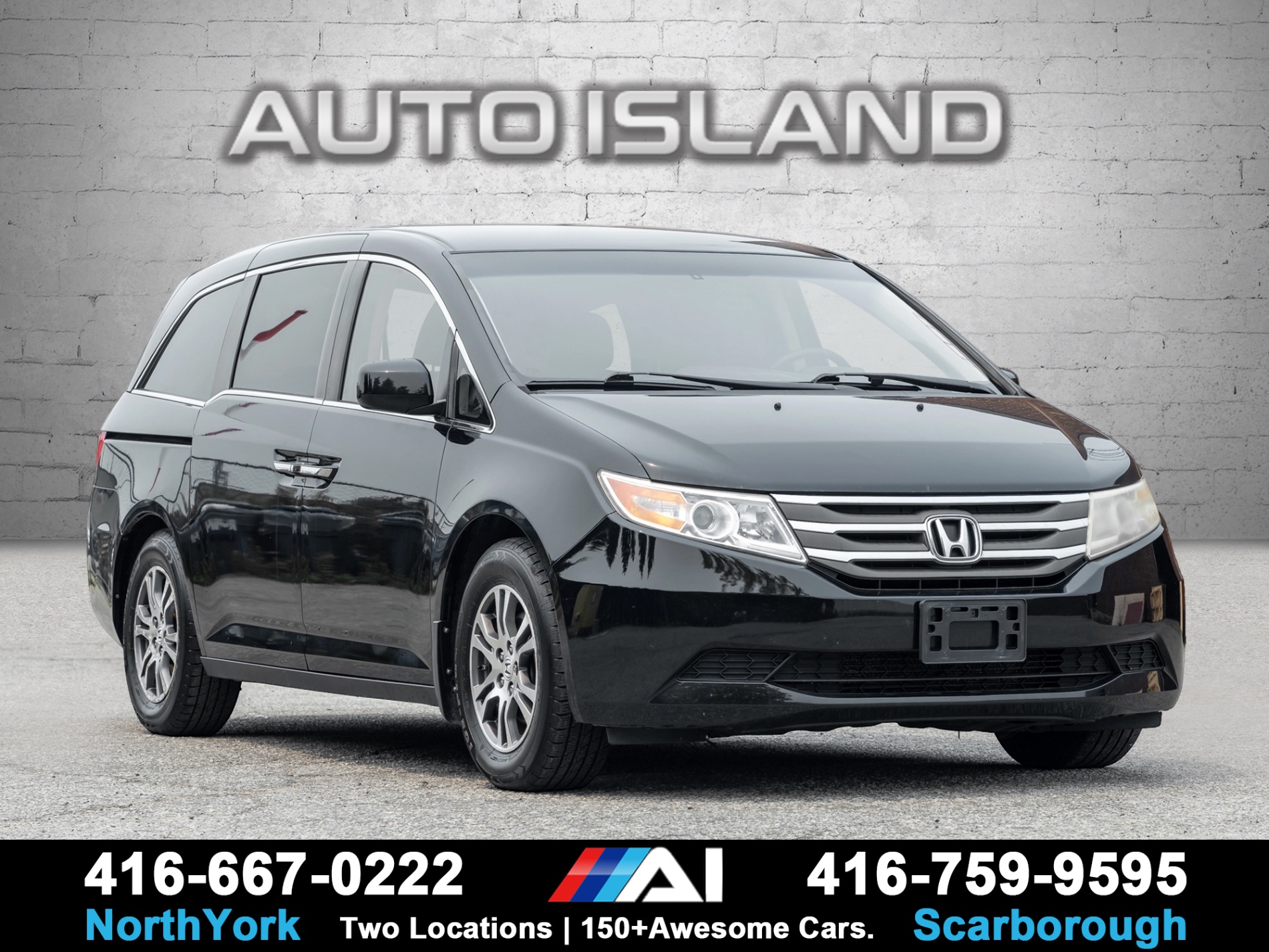 Black 2013 Honda Odyssey Minivan Front-Wheel Drive Automatic