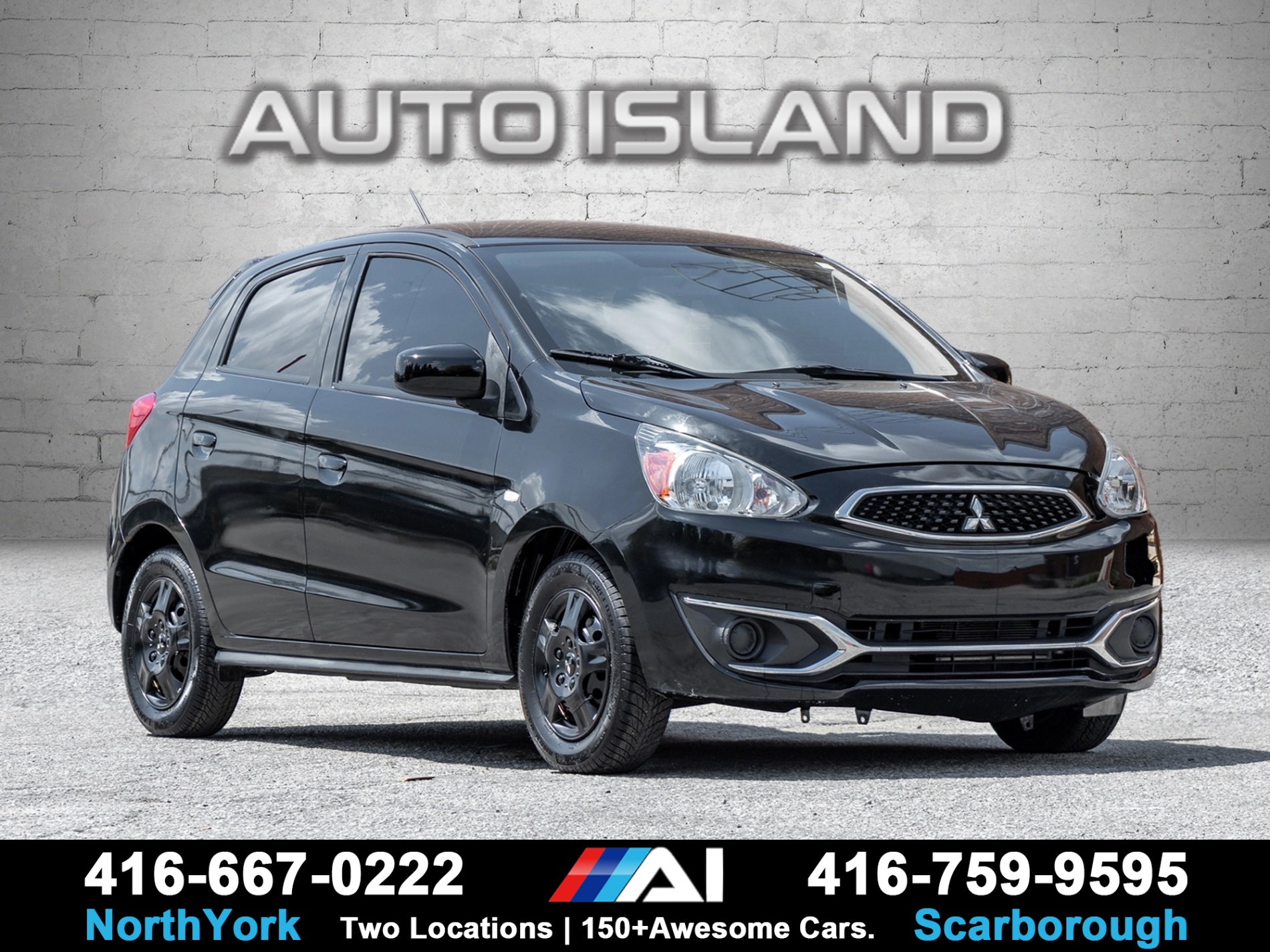 Black 2018 Mitsubishi Mirage Hatchback Front-Wheel Drive Automatic