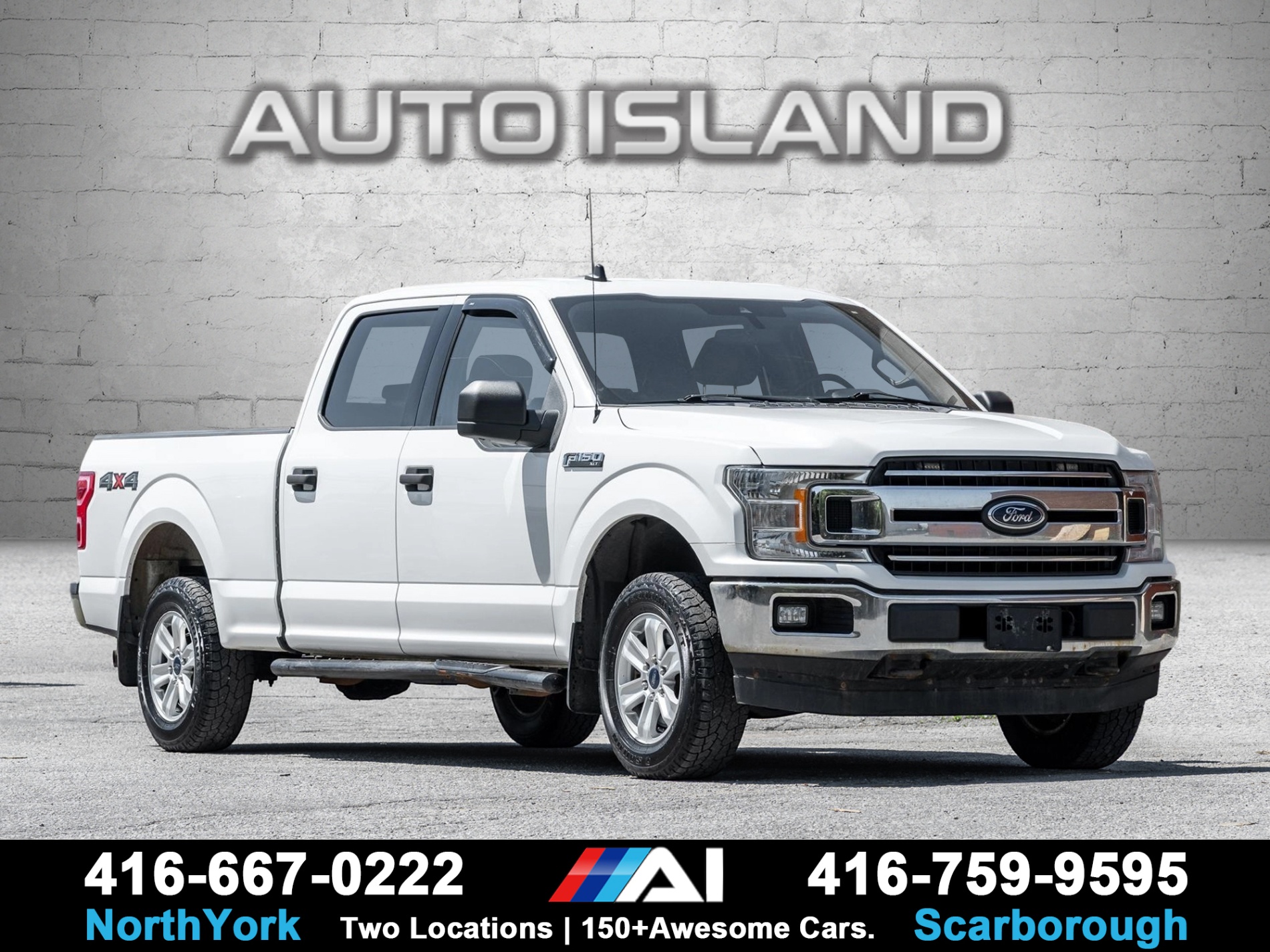 White 2019 Ford F-150 XL SuperCrew LB 4WD Pickup Truck Four-Wheel Drive Automatic
