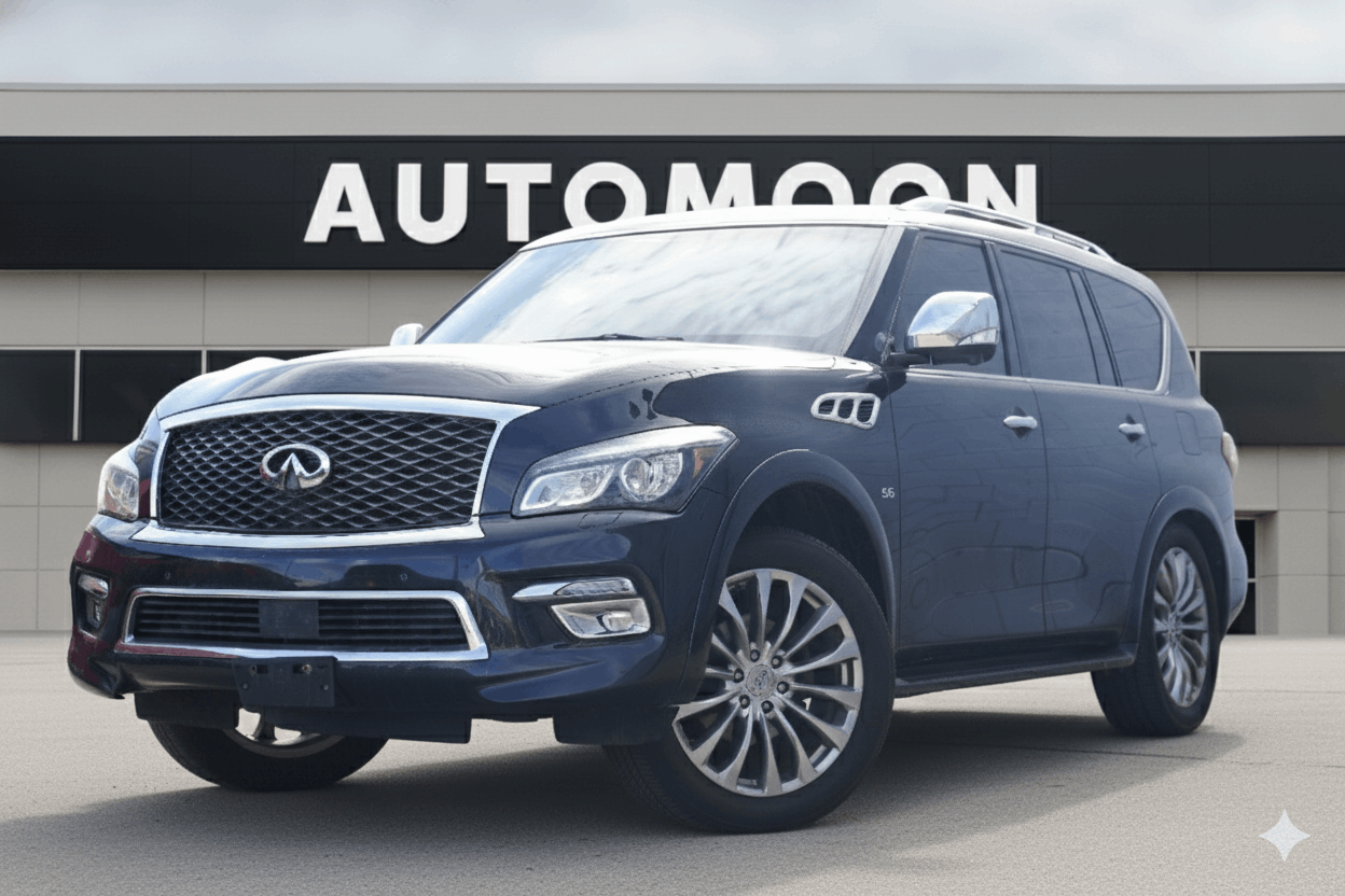 Black 2016 INFINITI QX80 4WD SUV / Crossover All-Wheel Drive Automatic