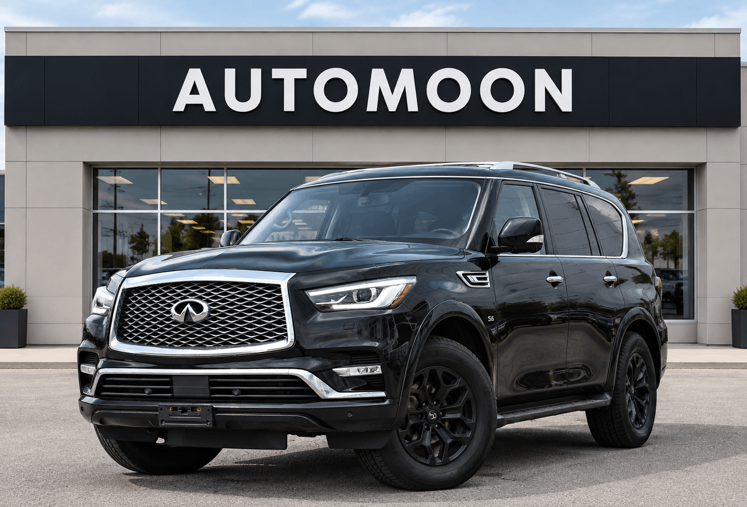 Black 2018 INFINITI QX80 SUV / Crossover All-Wheel Drive Automatic