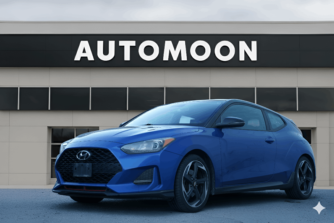 Blue 2019 Hyundai Veloster Turbo R-Spec FWD Coupe Front-Wheel Drive Manual