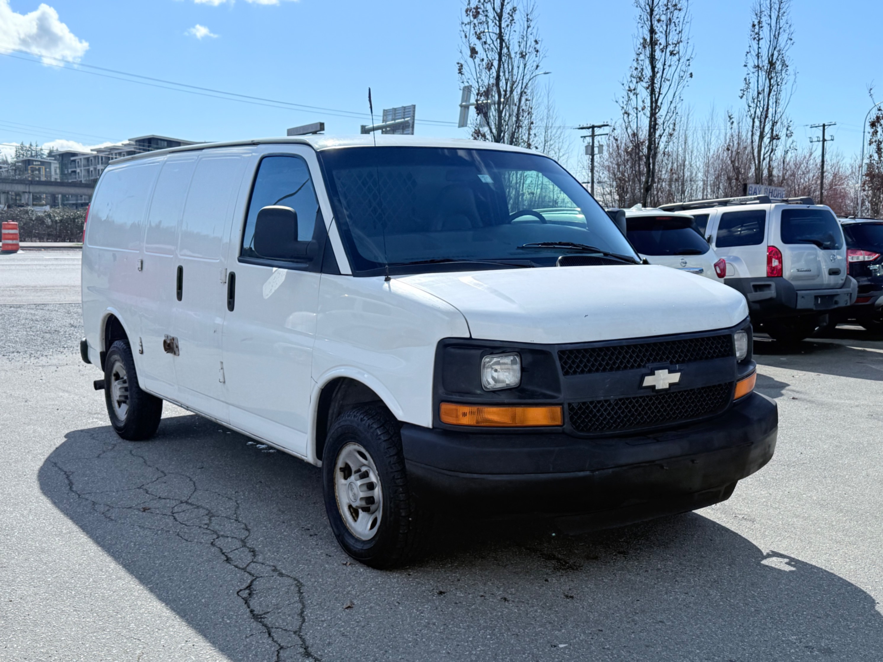 White 2008 Chevrolet Express Cargo Van Rear-Wheel Drive Automatic