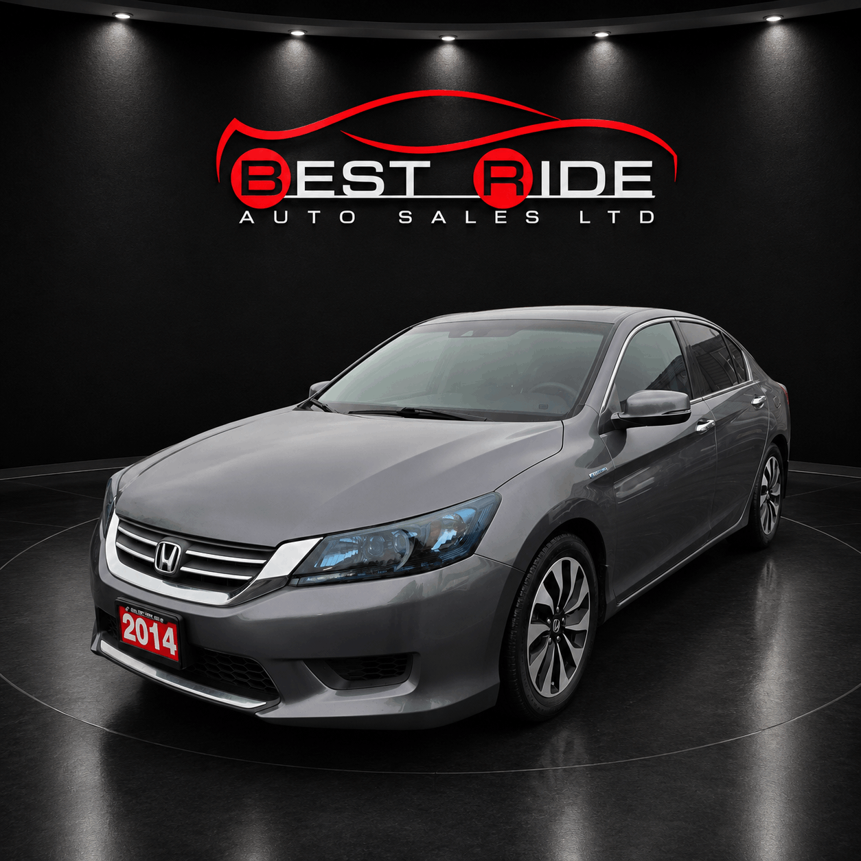 Gray 2014 Honda Accord Hybrid Sedan Front-Wheel Drive Automatic
