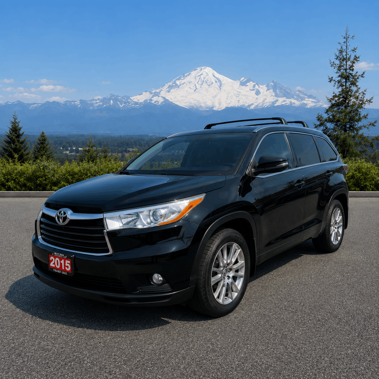 Black 2015 Toyota Highlander SUV / Crossover Front-Wheel Drive Automatic