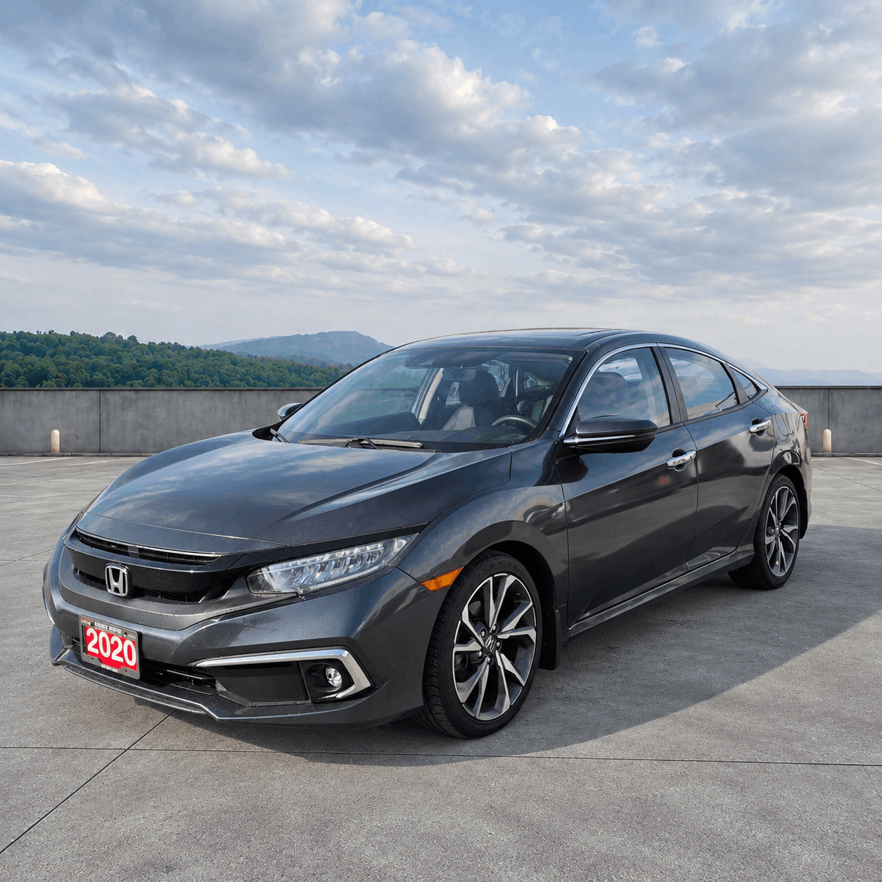 Gray 2020 Honda Civic Sedan Front-Wheel Drive Automatic