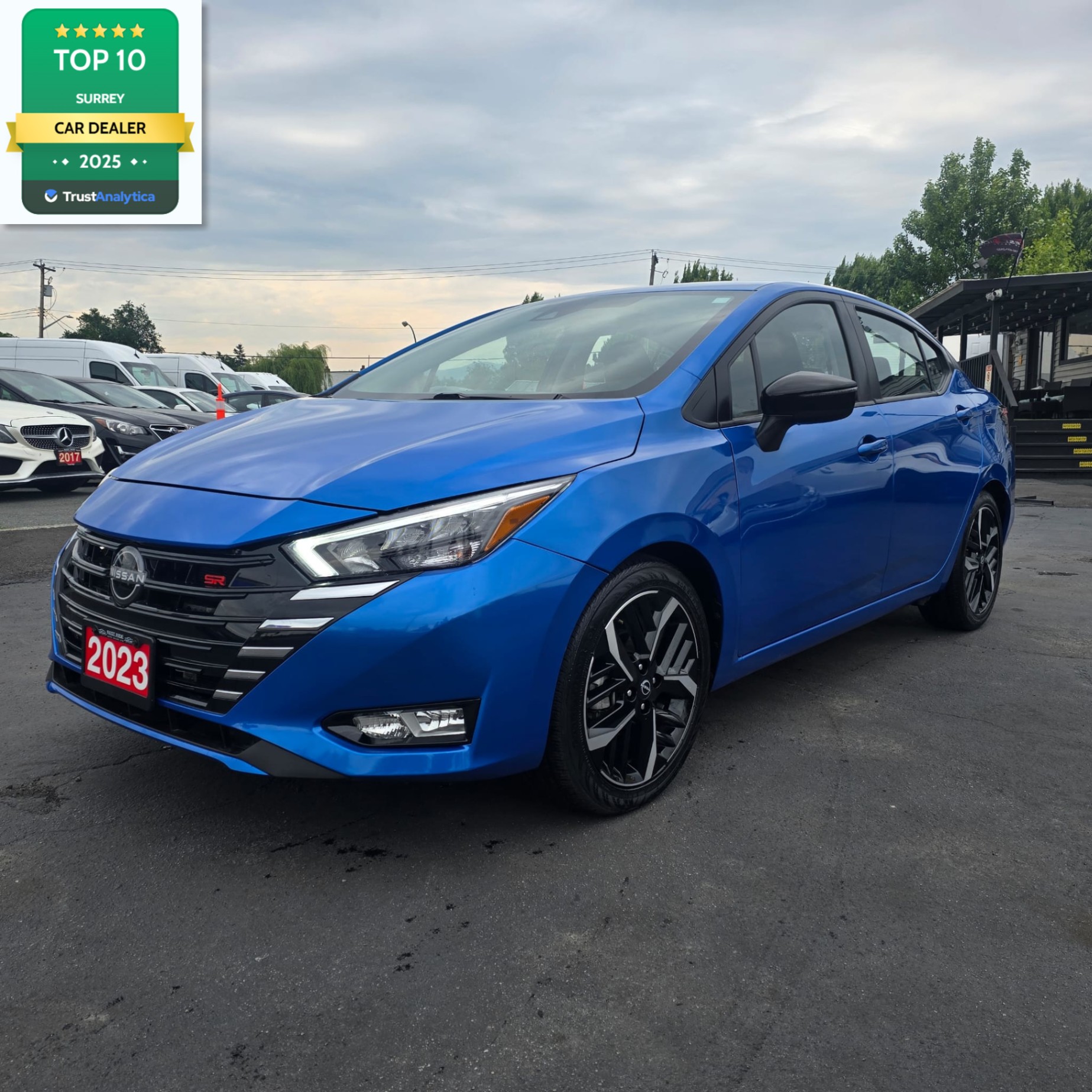 Blue 2023 Nissan Versa Sedan Front-Wheel Drive Automatic