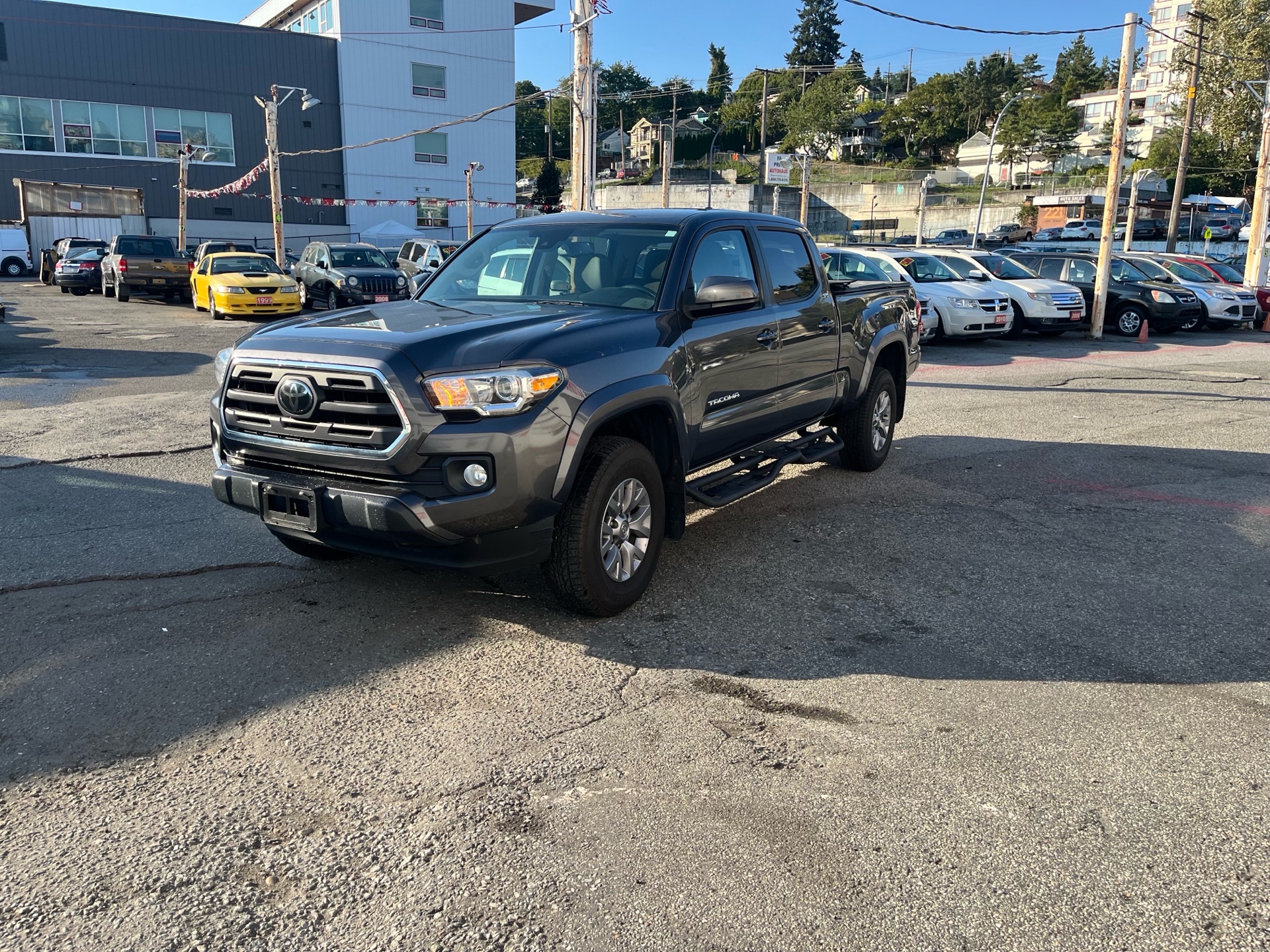 Gray 2018 Toyota Tacoma Pickup Truck Four-Wheel Drive Automatic