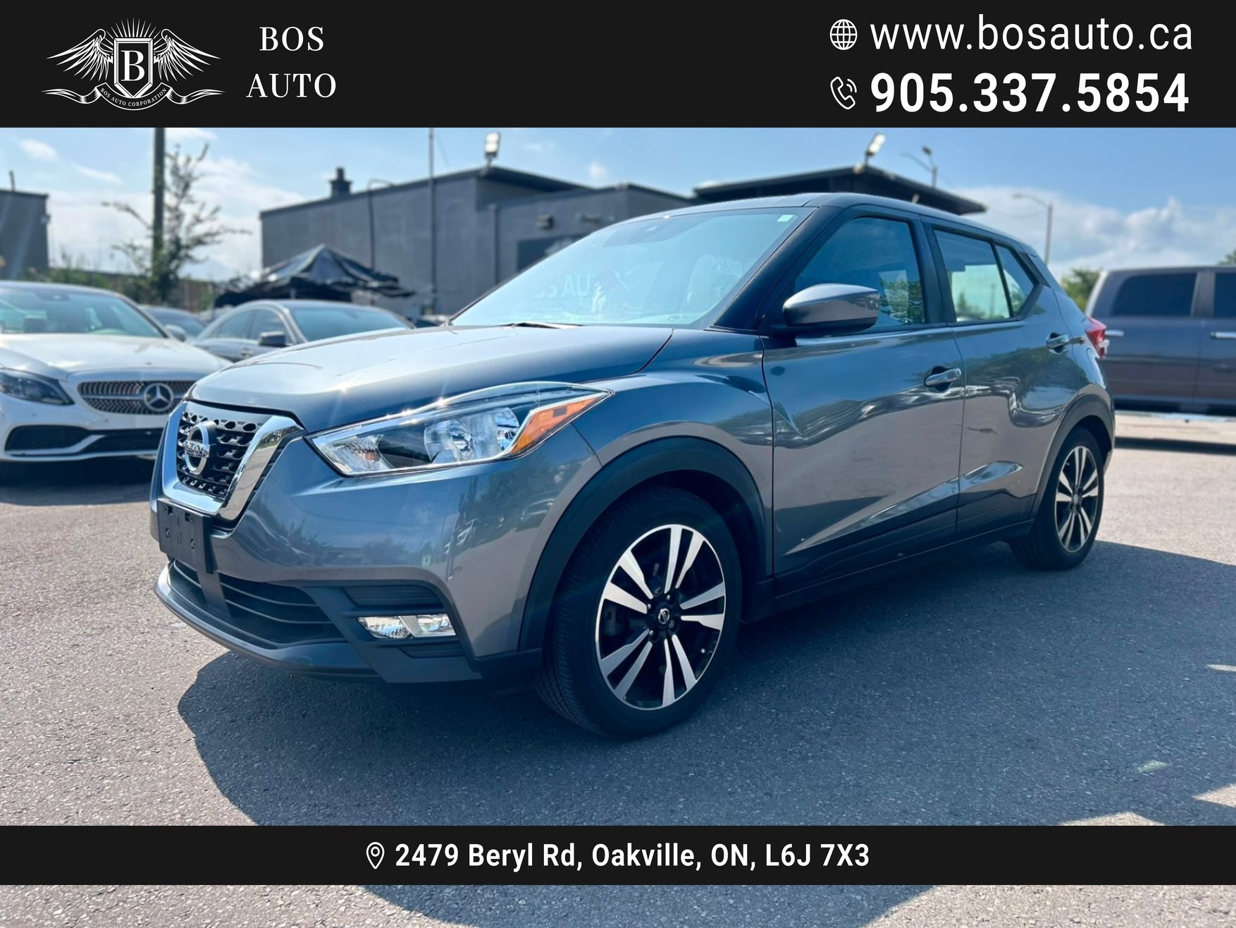 Gray 2020 Nissan Kicks SUV / Crossover Front-Wheel Drive Automatic