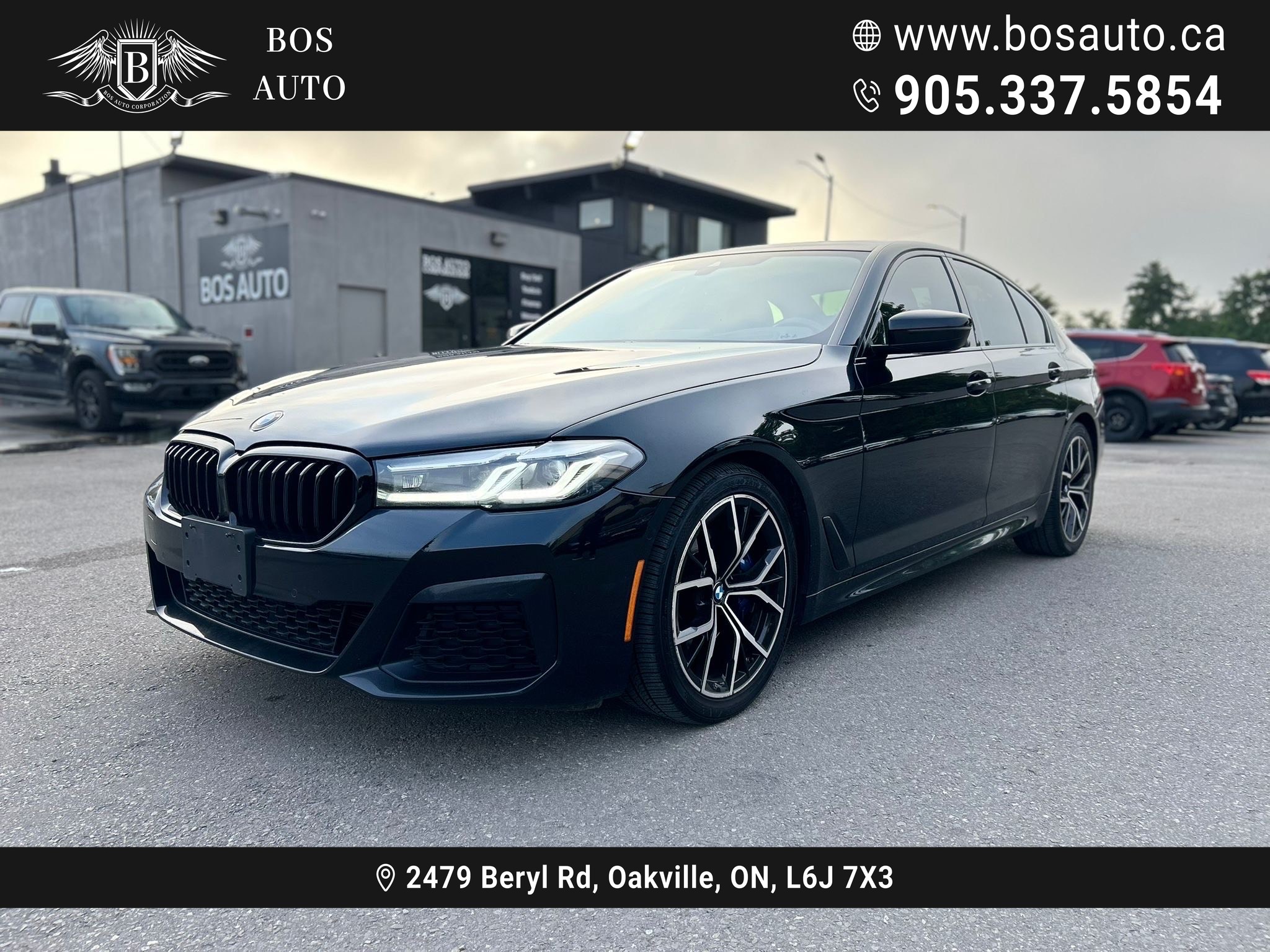 Black 2022 BMW 5 Series Sedan All-Wheel Drive Automatic