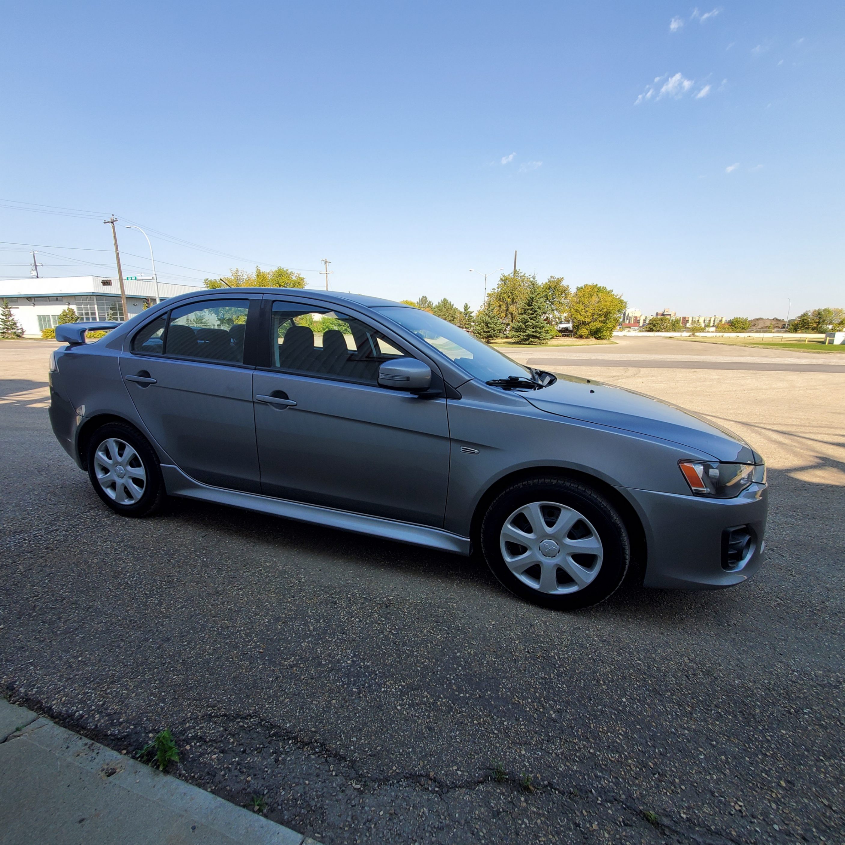 Silver 2017 Mitsubishi Lancer Sedan Front-Wheel Drive 5-Speed Manual