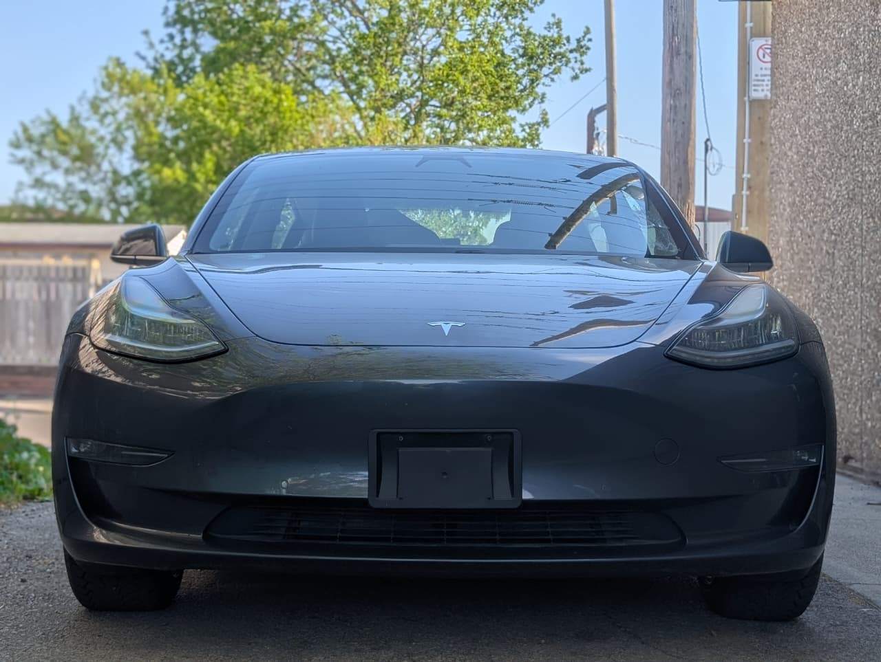 Gray 2018 Tesla Model 3 Long Range RWD Sedan Rear-Wheel Drive Automatic