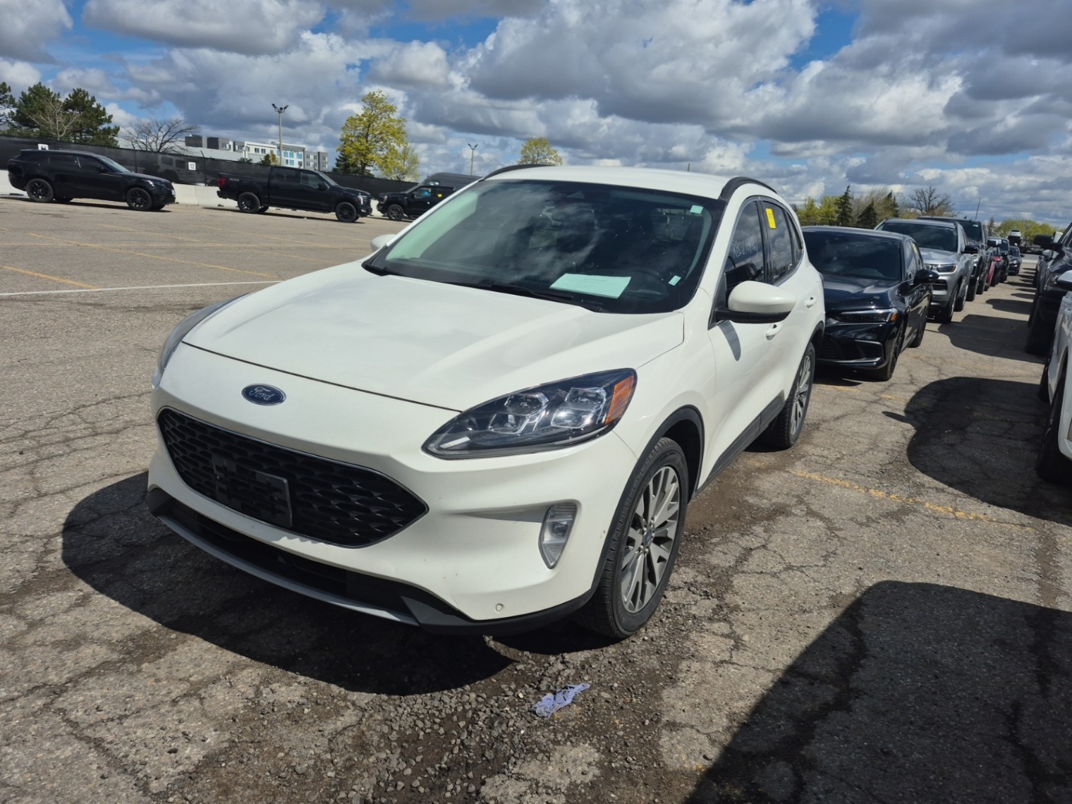 White 2021 Ford Escape Hybrid Titanium AWD SUV / Crossover All-Wheel Drive Automatic