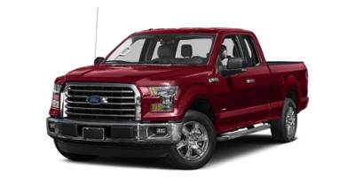 Blue 2015 Ford F-150 Pickup Truck Four-Wheel Drive Automatic