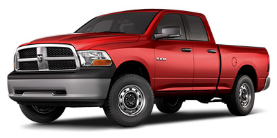 Gray 2010 Dodge RAM 1500 Pickup Truck Four-Wheel Drive Automatic